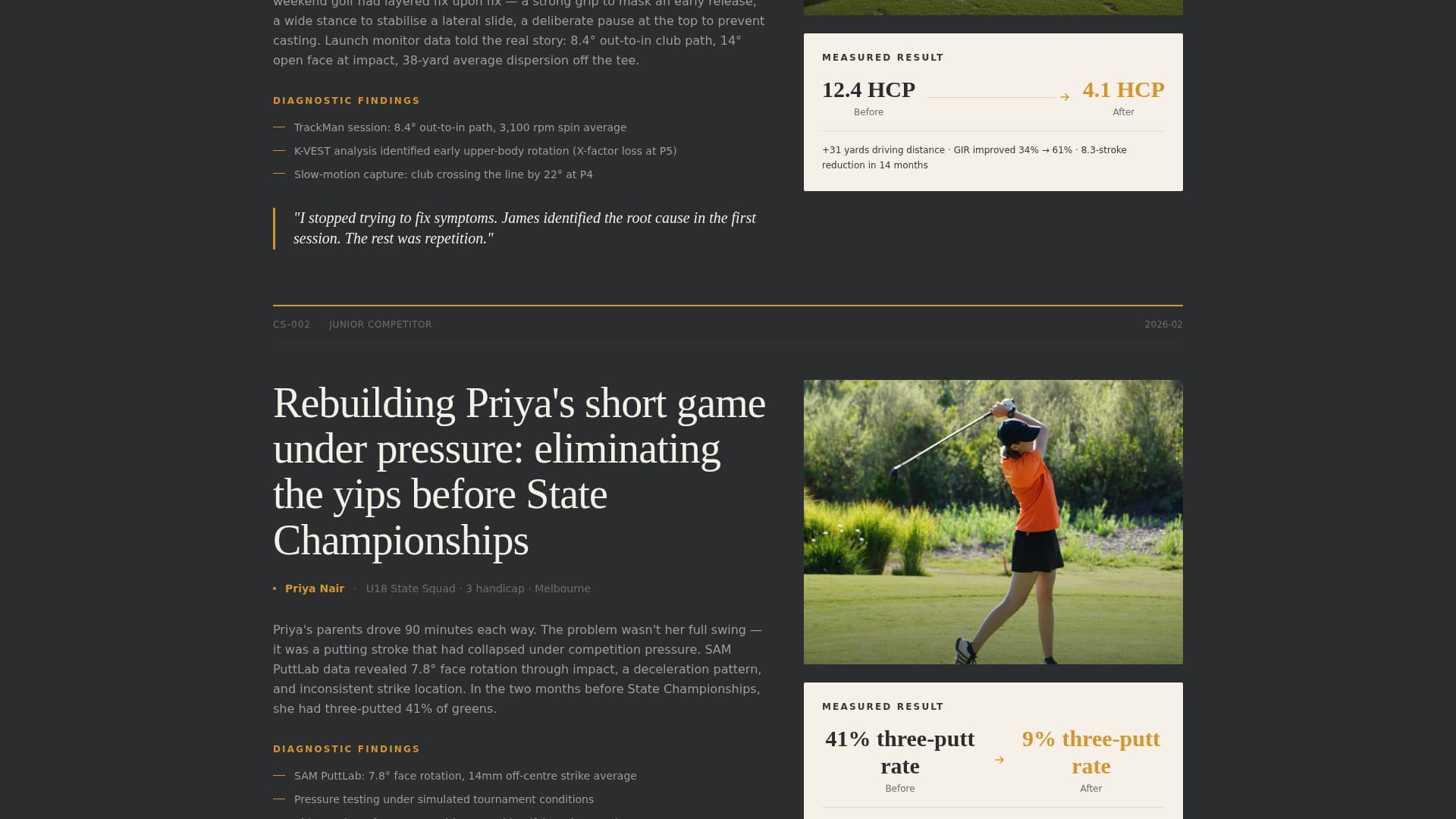Swingpro - Precision Golfinstructor Landing Page Template