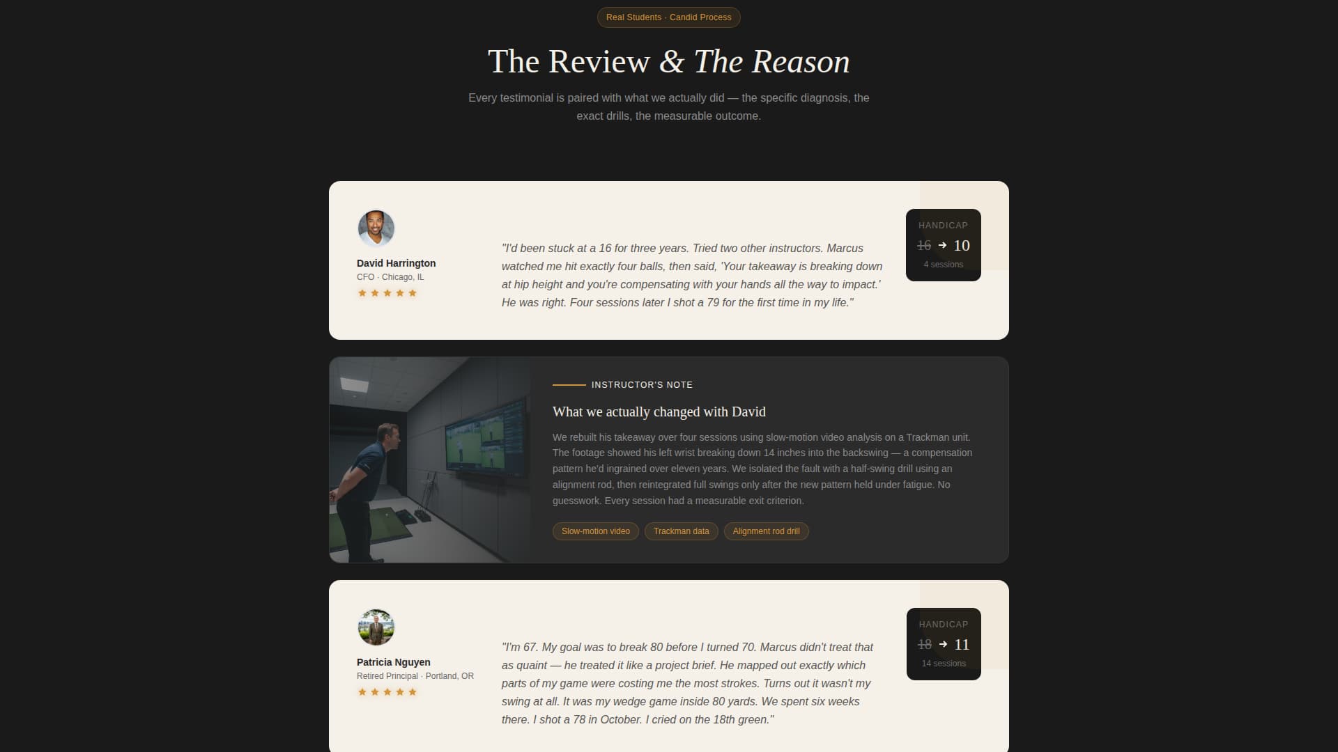 Swing - Elite Golfinstructor Landing Page Template