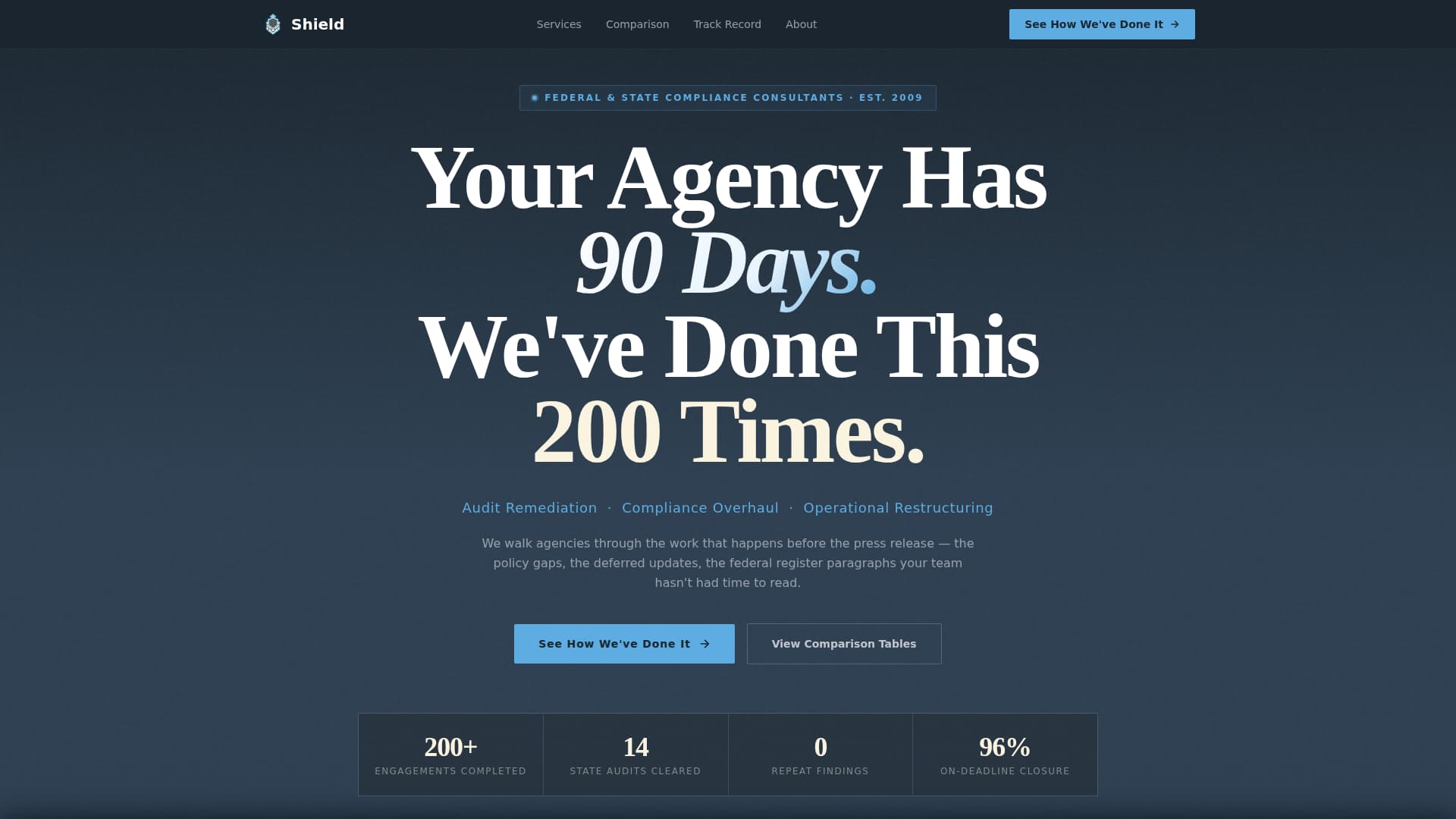 Shield - Authoritative Governmentconsulting Landing Page Template