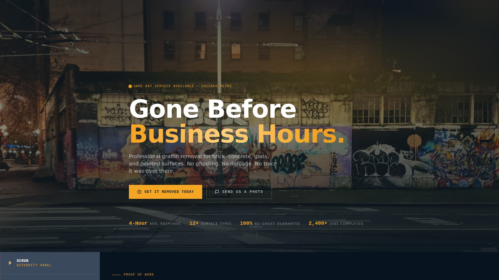 Scrub - Rapid Graffitiremoval Landing Page Template
