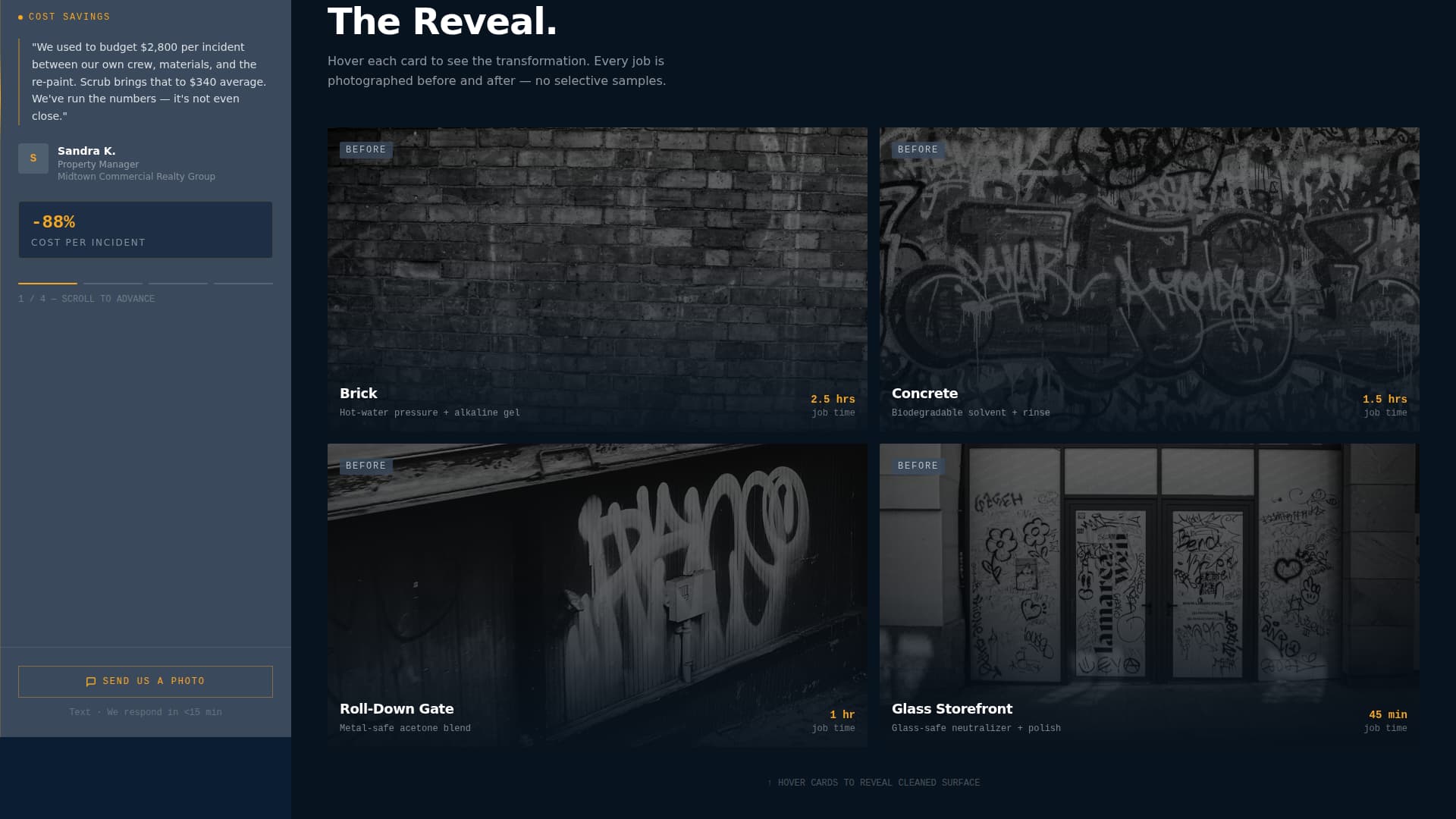 Scrub - Rapid Graffitiremoval Landing Page Template