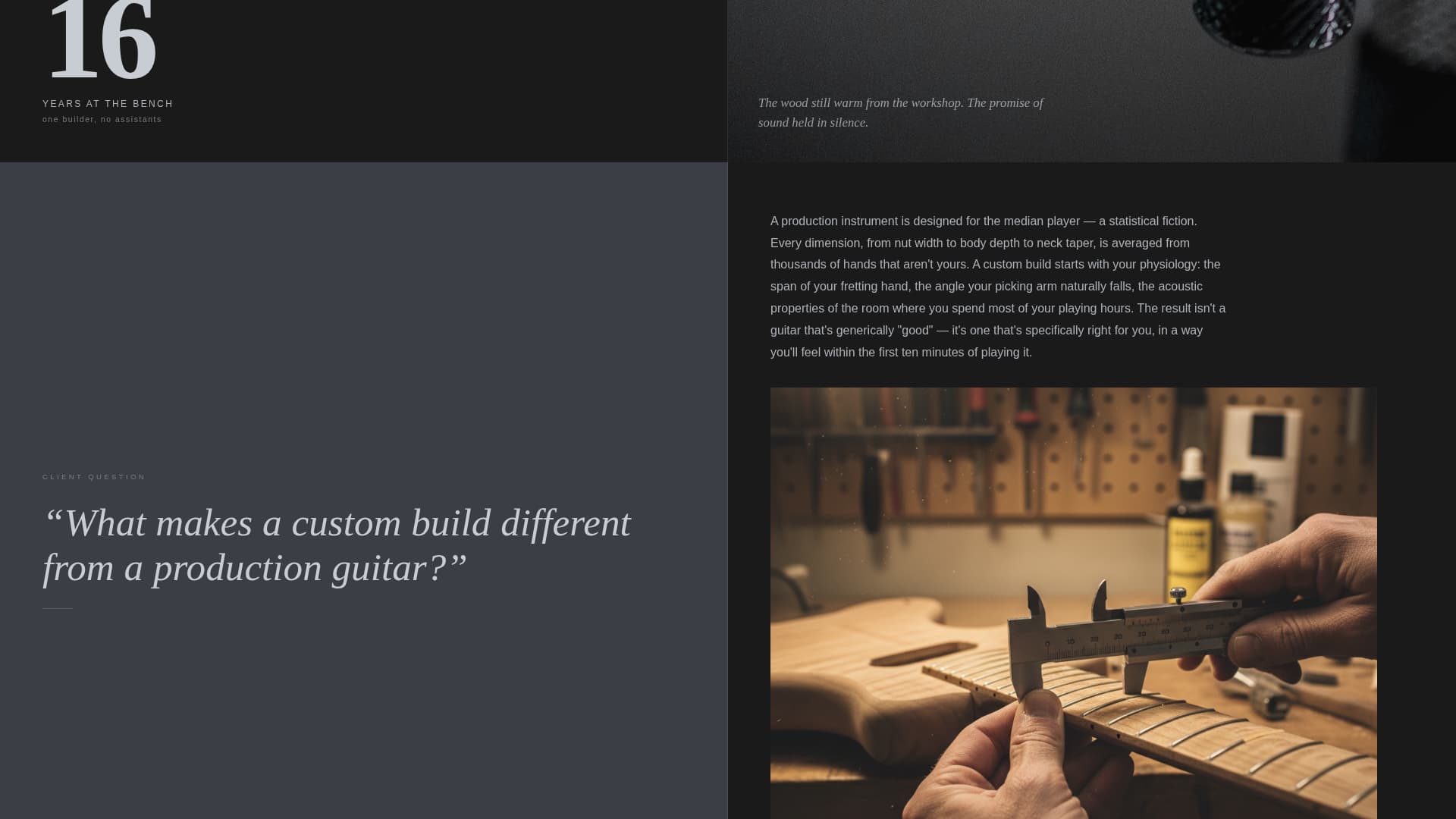 Luthier — Expert Instrument Maker Landing Page Template