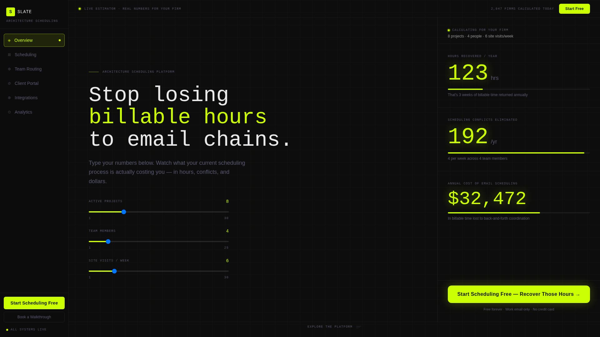 Slate - Precision Architecture Landing Page Template