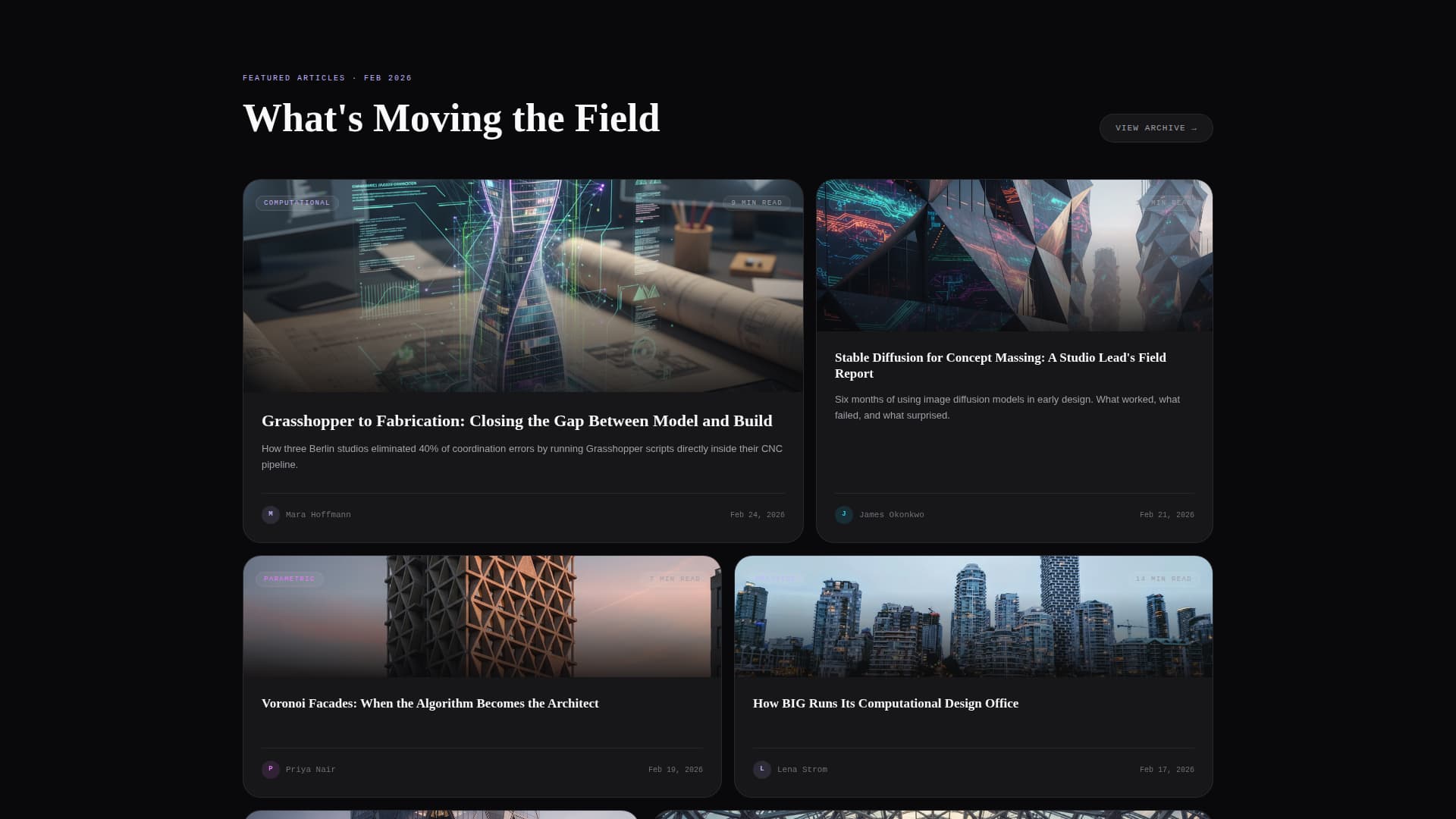 Blueprint - Immersive Architecture Landing Page Template