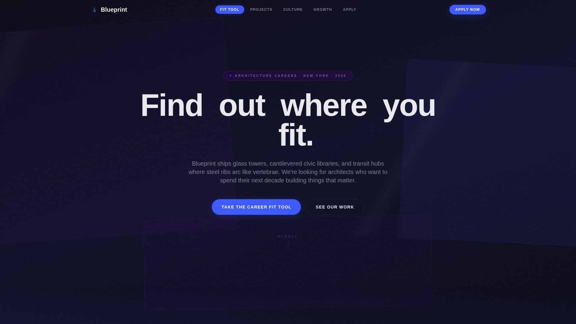 Blueprint - Ambitious Architecture Landing Page Template