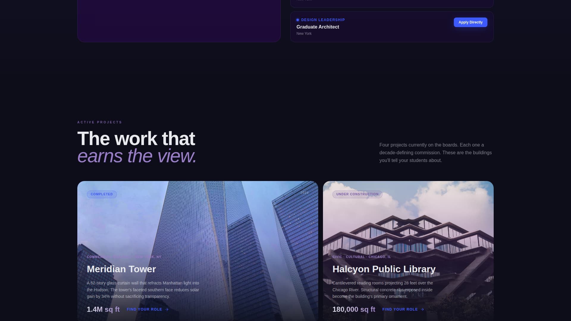 Blueprint - Ambitious Architecture Landing Page Template