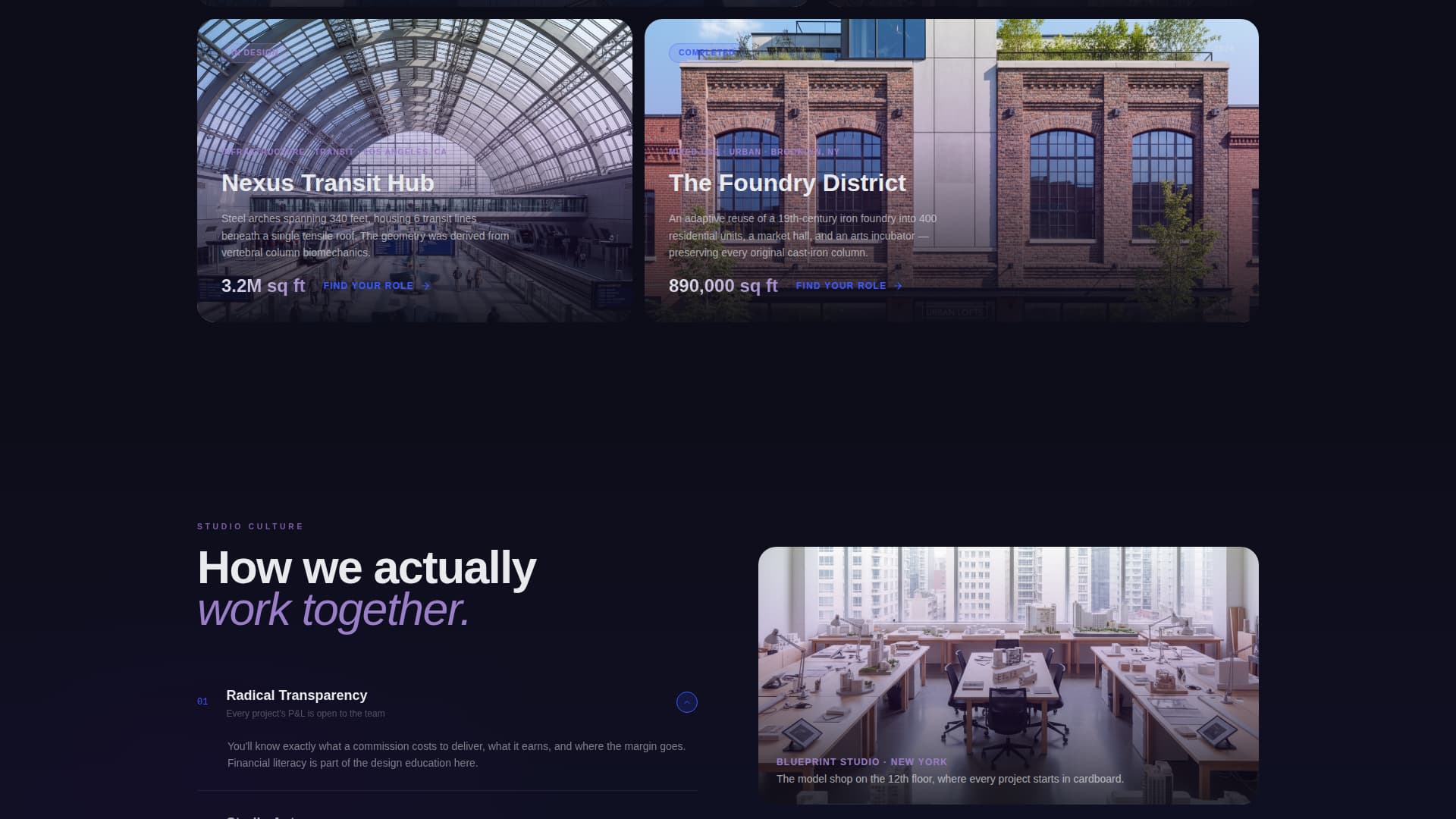 Blueprint - Ambitious Architecture Landing Page Template