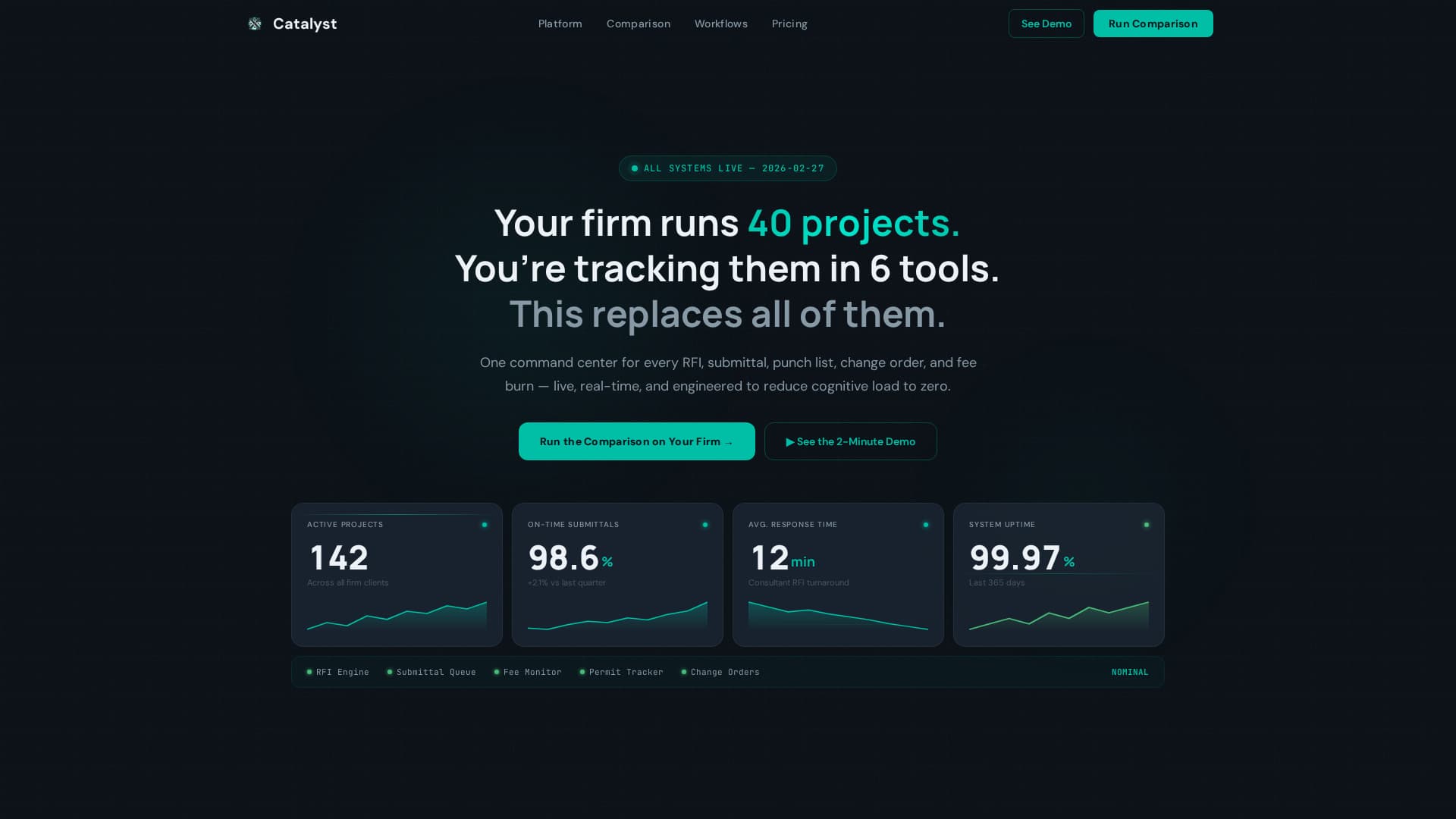 Catalyst - Powerful Architecture Management Landing Page Template