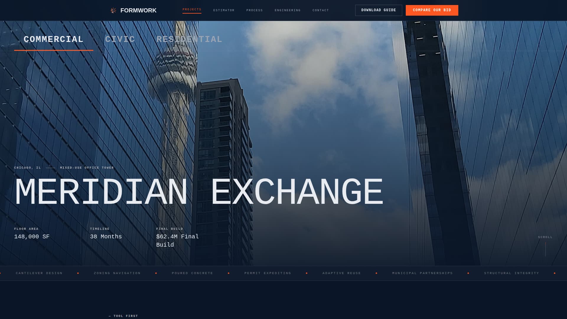 Formwork - Brutalist Architecture Landing Page Template