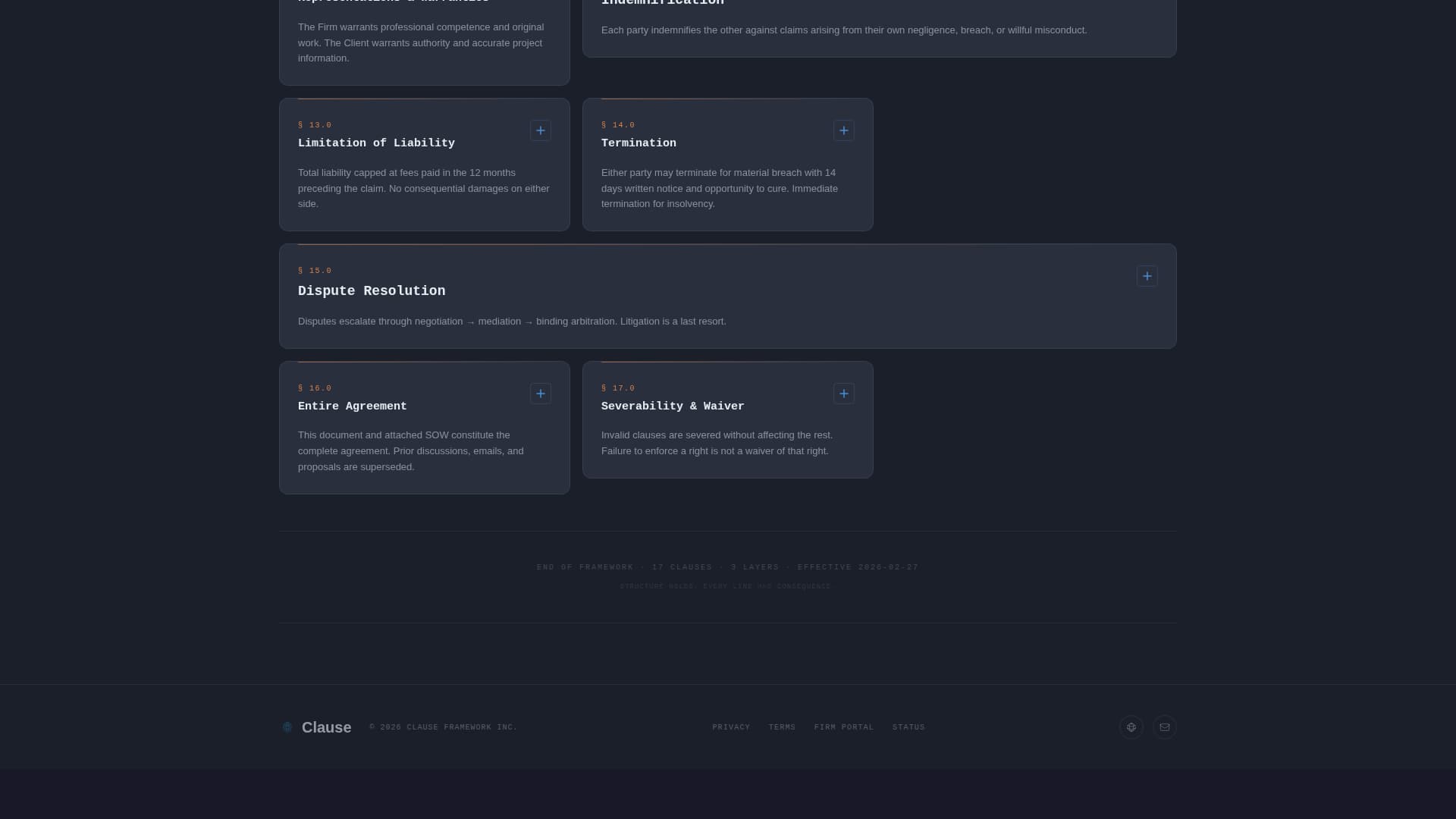 Clause - Authoritative Architecture Landing Page Template