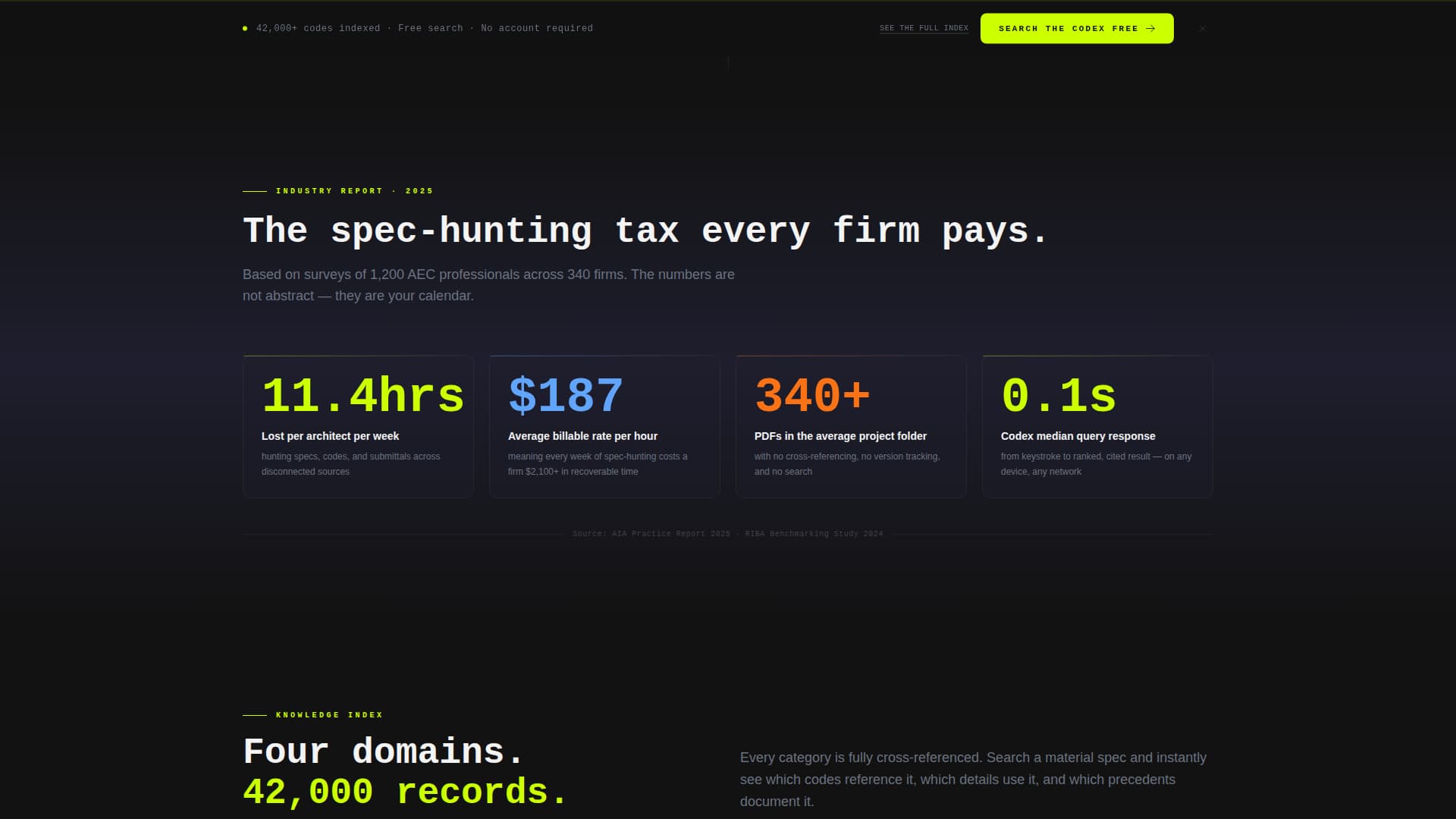 Architecture - Performance-Driven Knowledge Landing Page Template