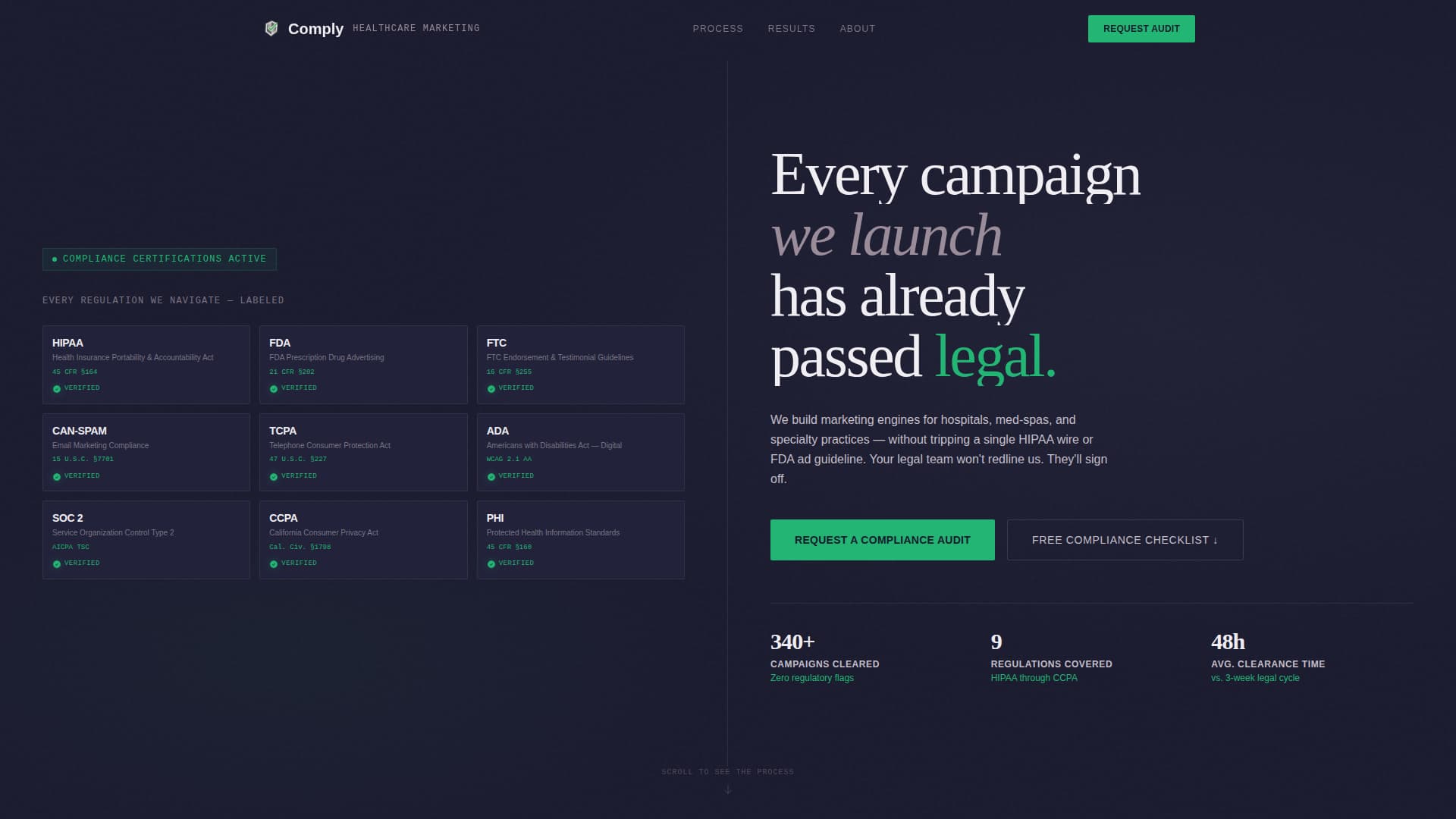 Comply - Trusted Healthcaremarketing Landing Page Template