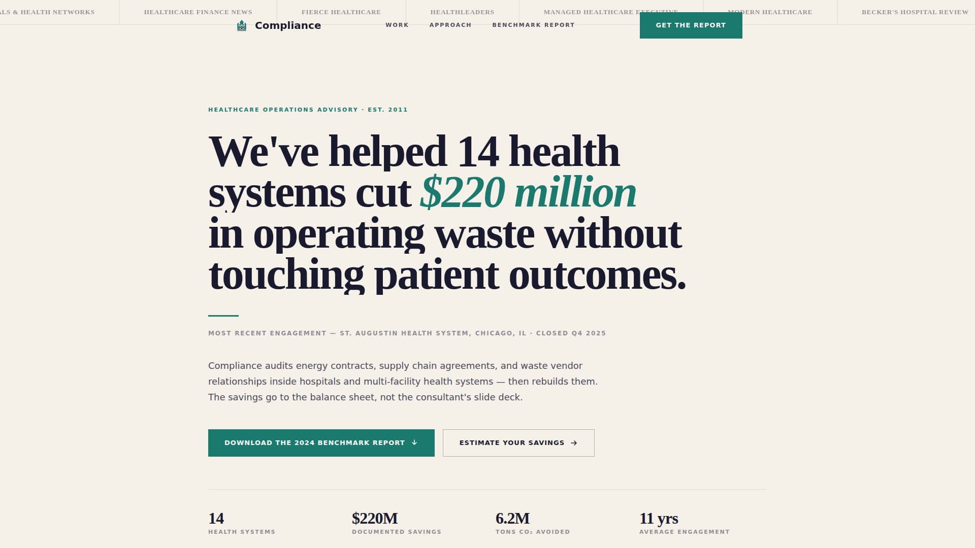 Compliance - Authoritative Healthcare Landing Page Template