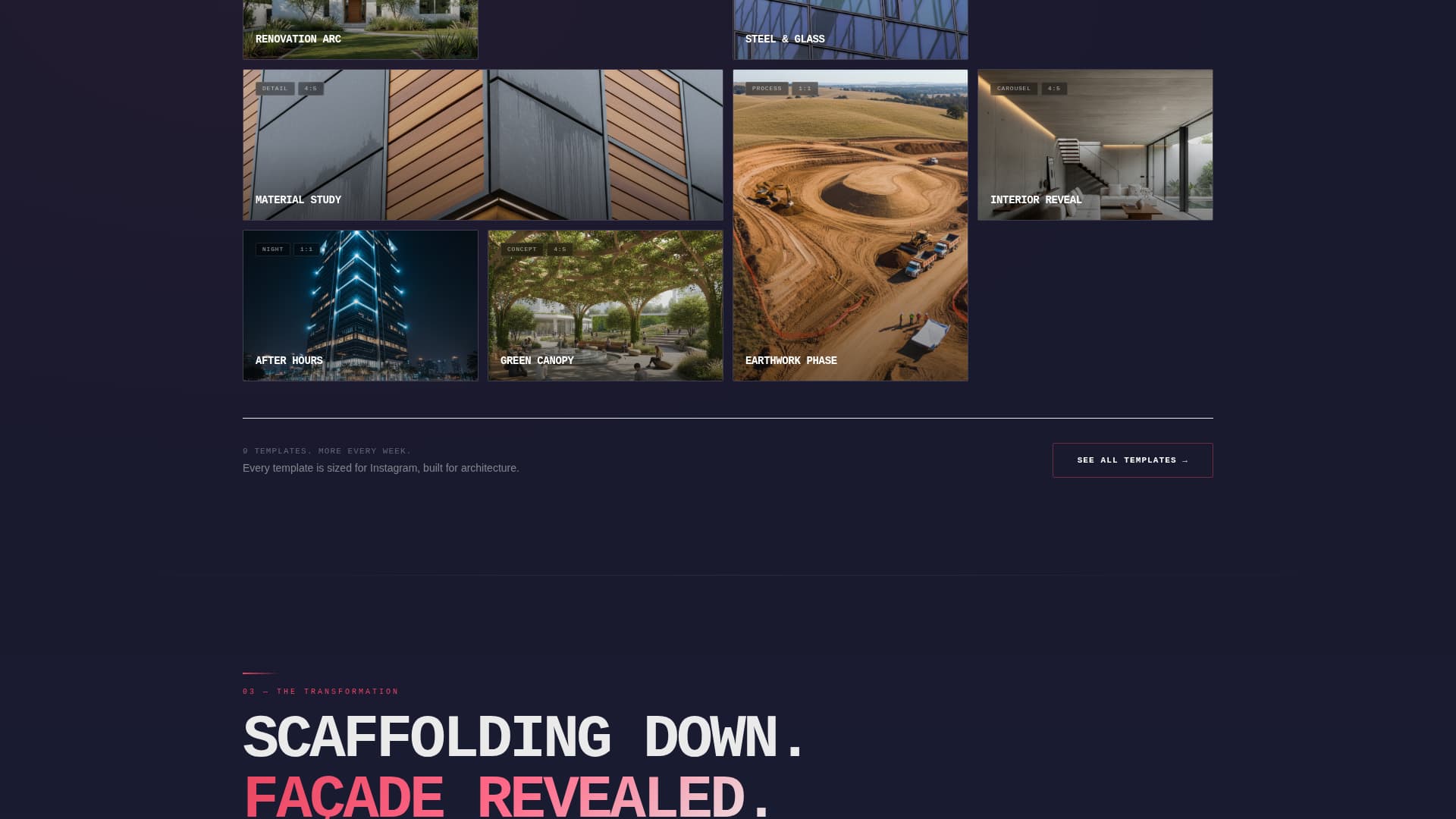 Formwork - Bold Architecture Landing Page Template