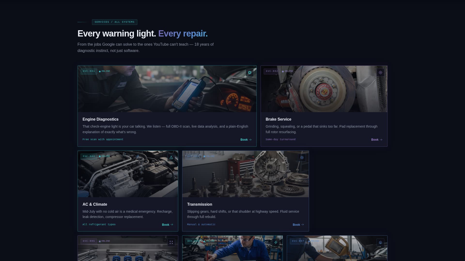 Torque - Diagnostic Autorepair Landing Page Template