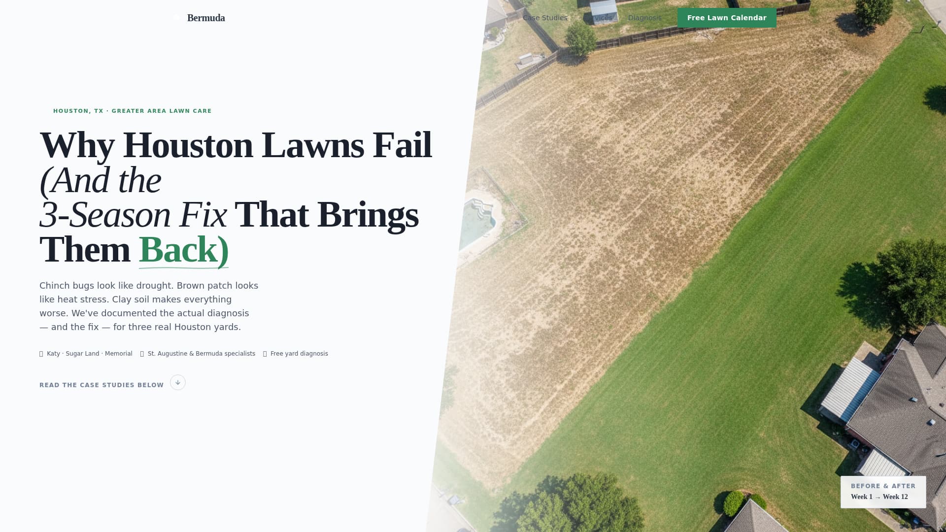 Bermuda - Authoritative Lawncare Landing Page Template