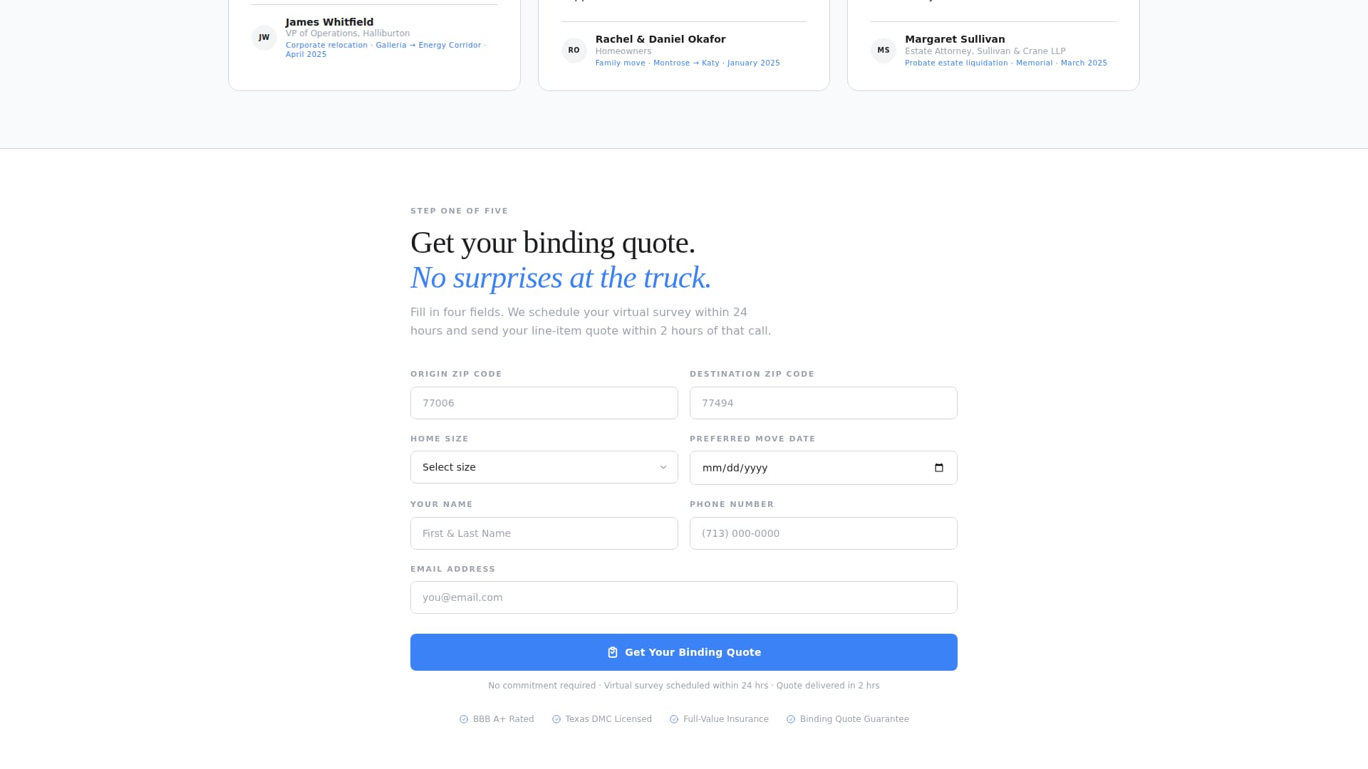 Relocate - Precision Moving Landing Page Template