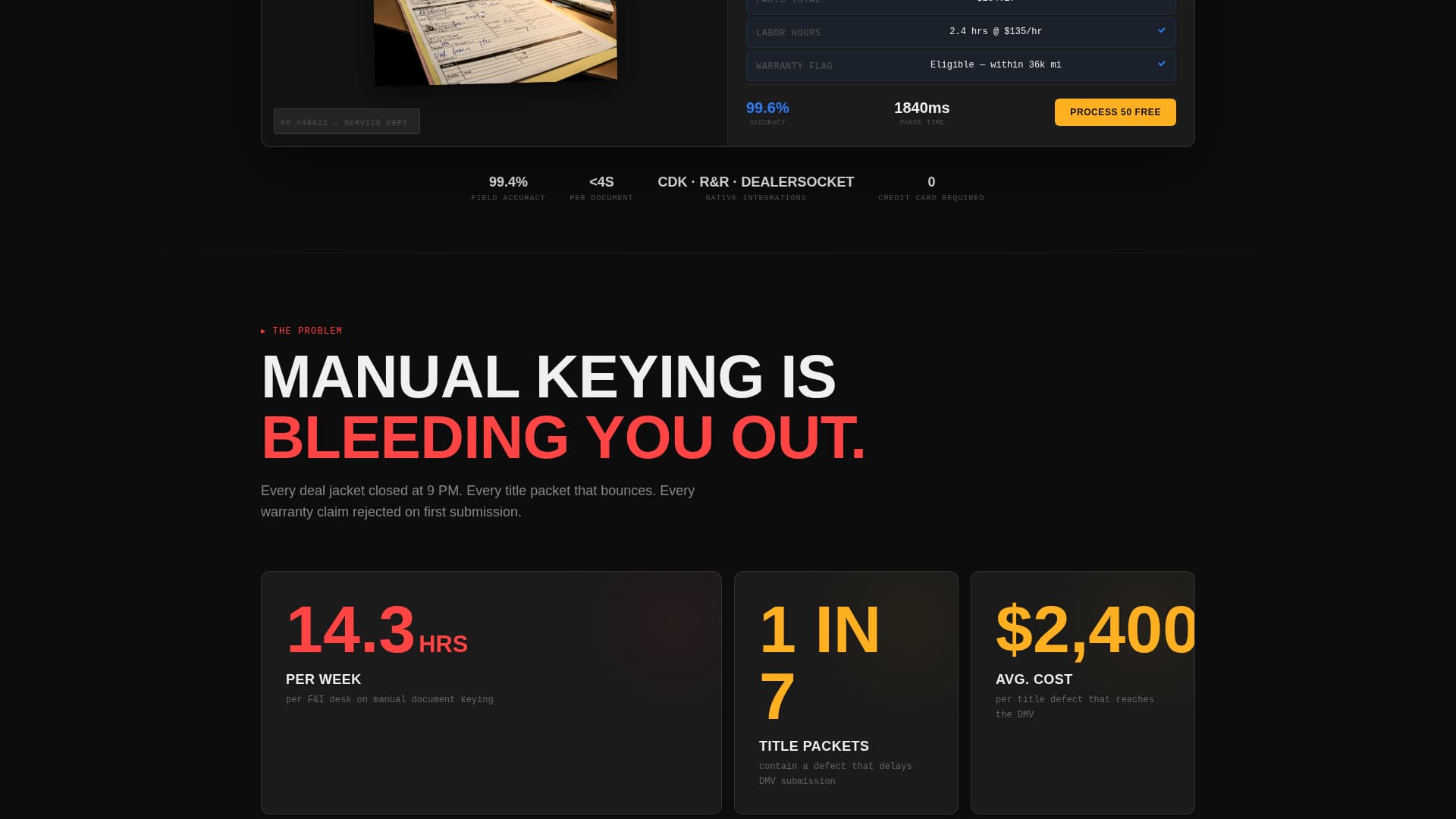Docparse - Powerful Automotive AI Landing Page Template