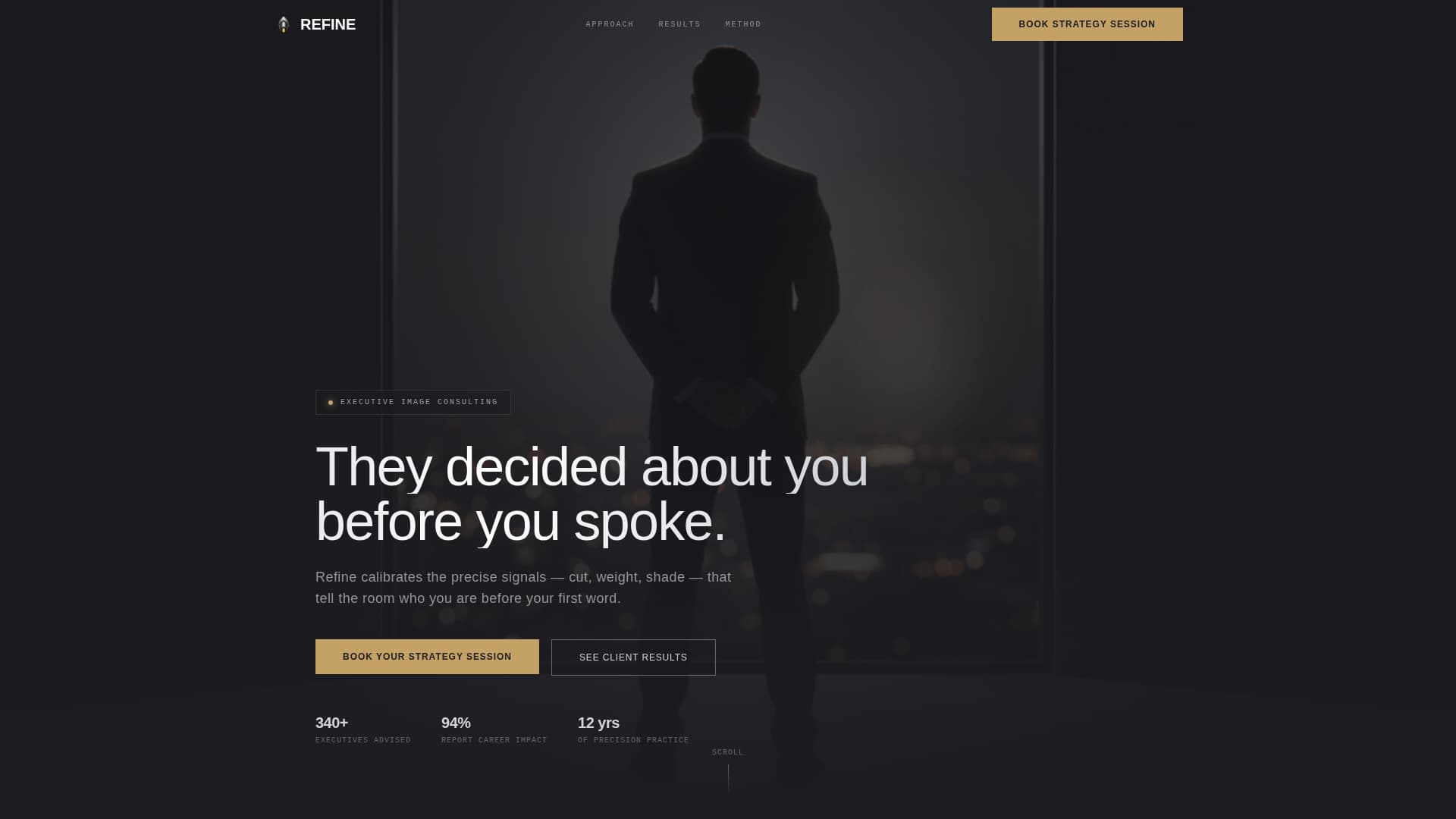 Refine - Precision Executive Landing Page Template