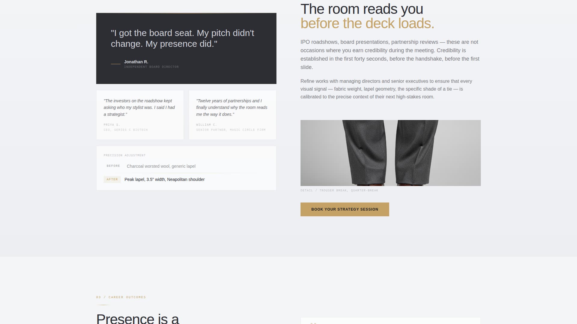 Refine - Precision Executive Landing Page Template