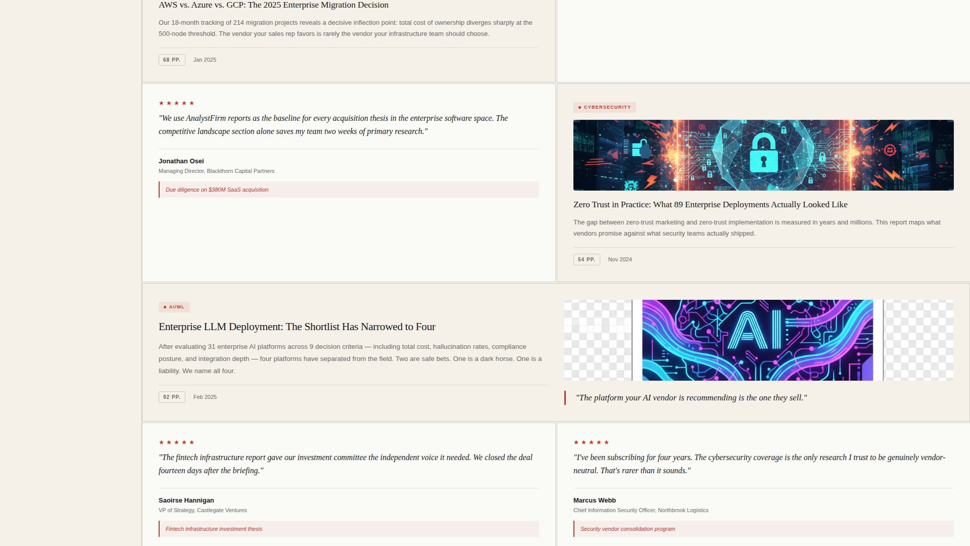 Briefing - Authoritative Analyst Landing Page Template