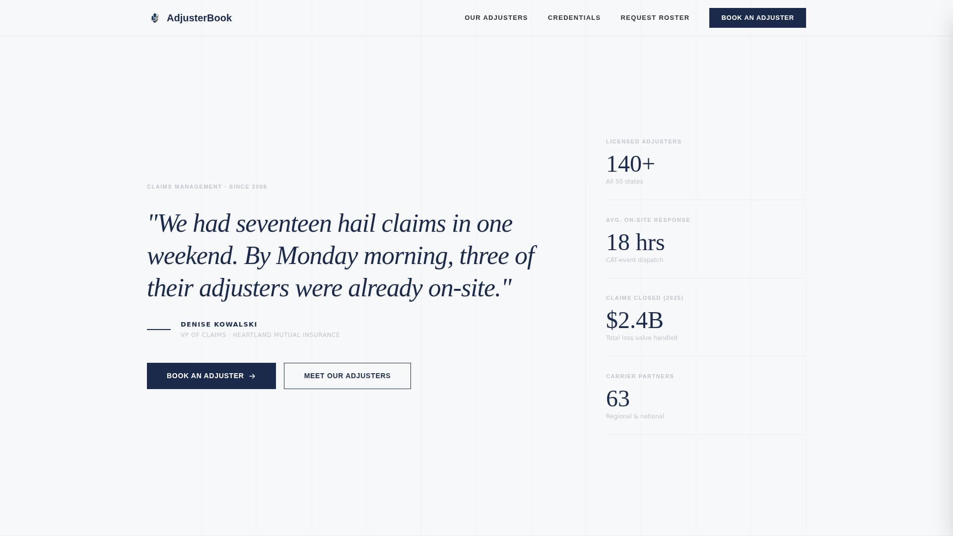 Adjuster - Authoritative Insuranceadjuster Landing Page Template