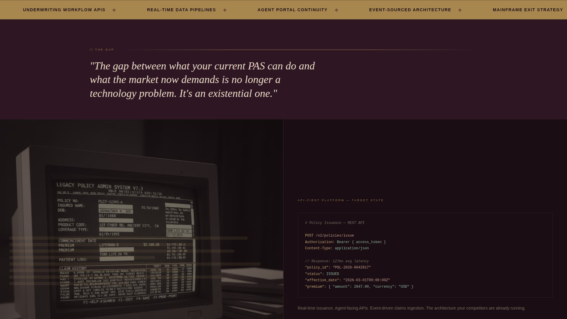 Underwrite - Authoritative Insurancetransformation Landing Page Template