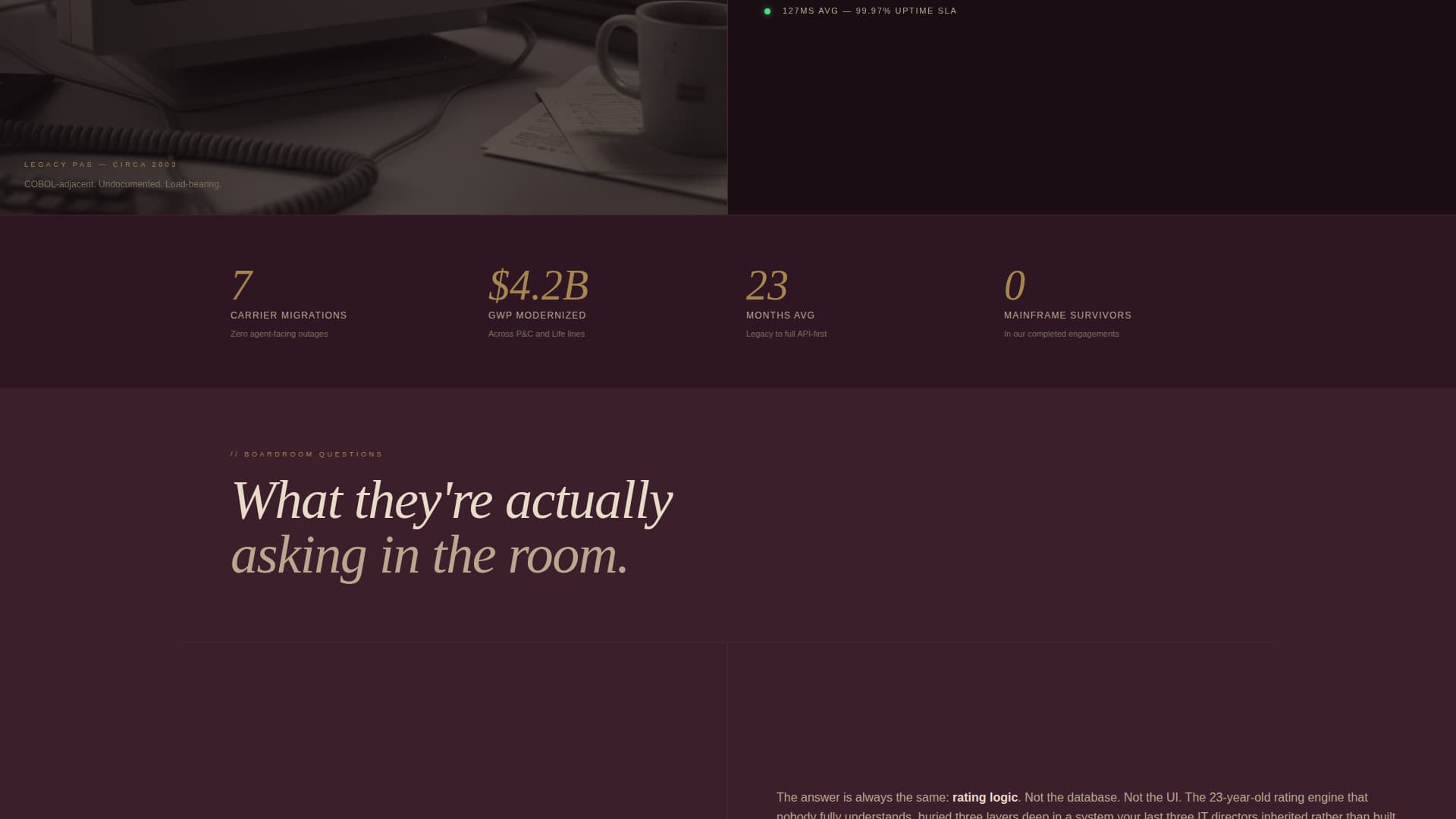 Underwrite - Authoritative Insurancetransformation Landing Page Template