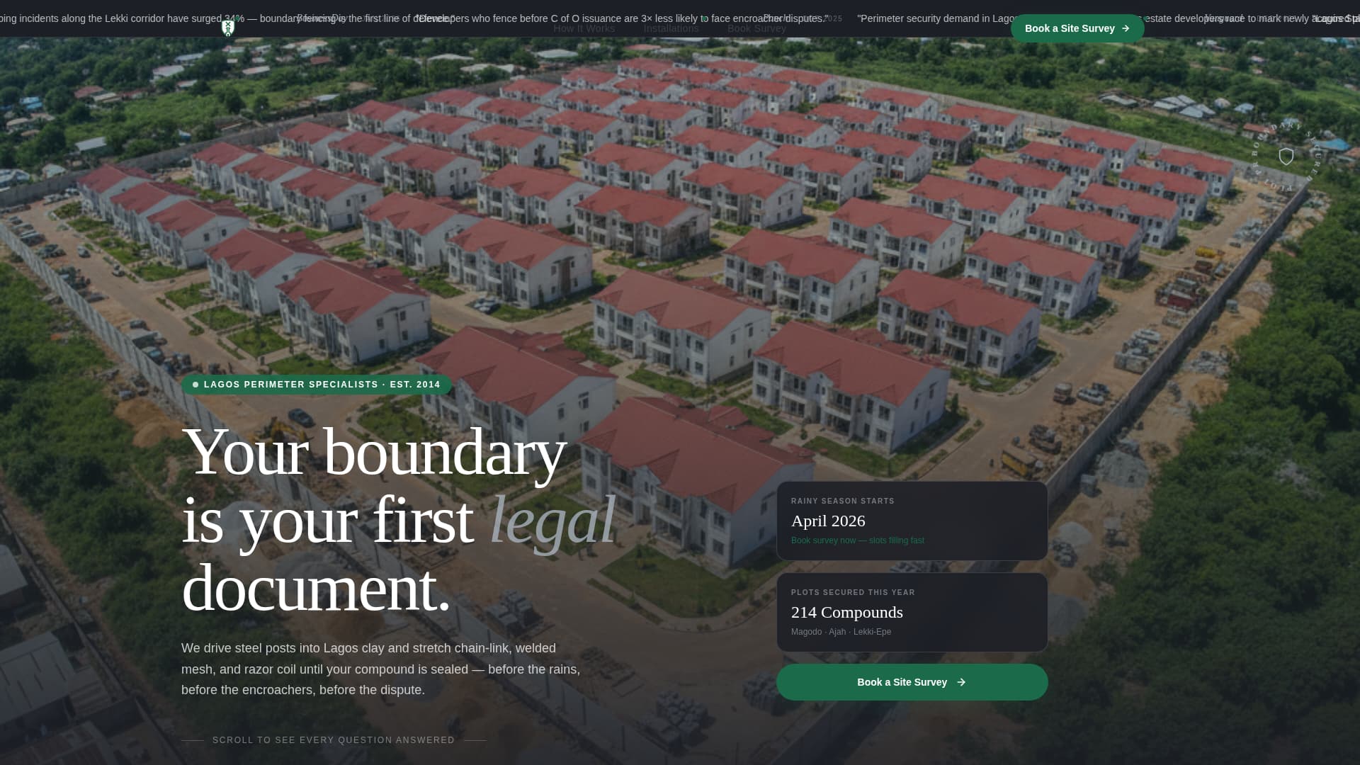 Perimeter - Authoritative Fencing Landing Page Template