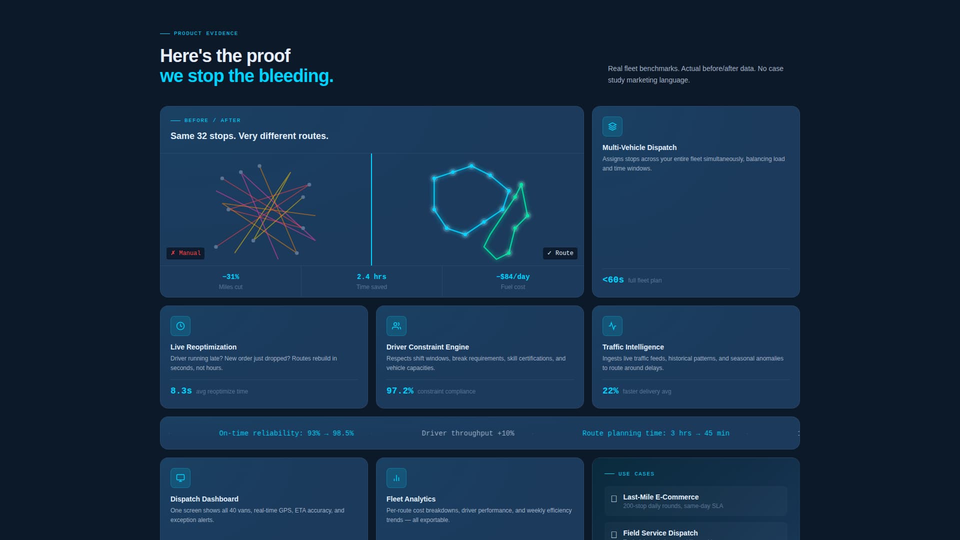 Route - Powerful Fleet Optimization Landing Page Template