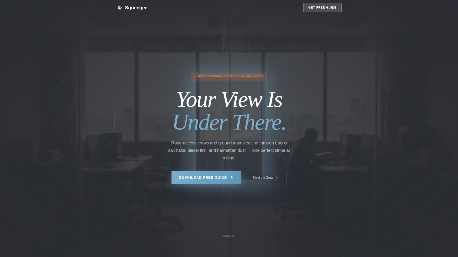 Squeegee - Spotless Facadecleaning Landing Page Template