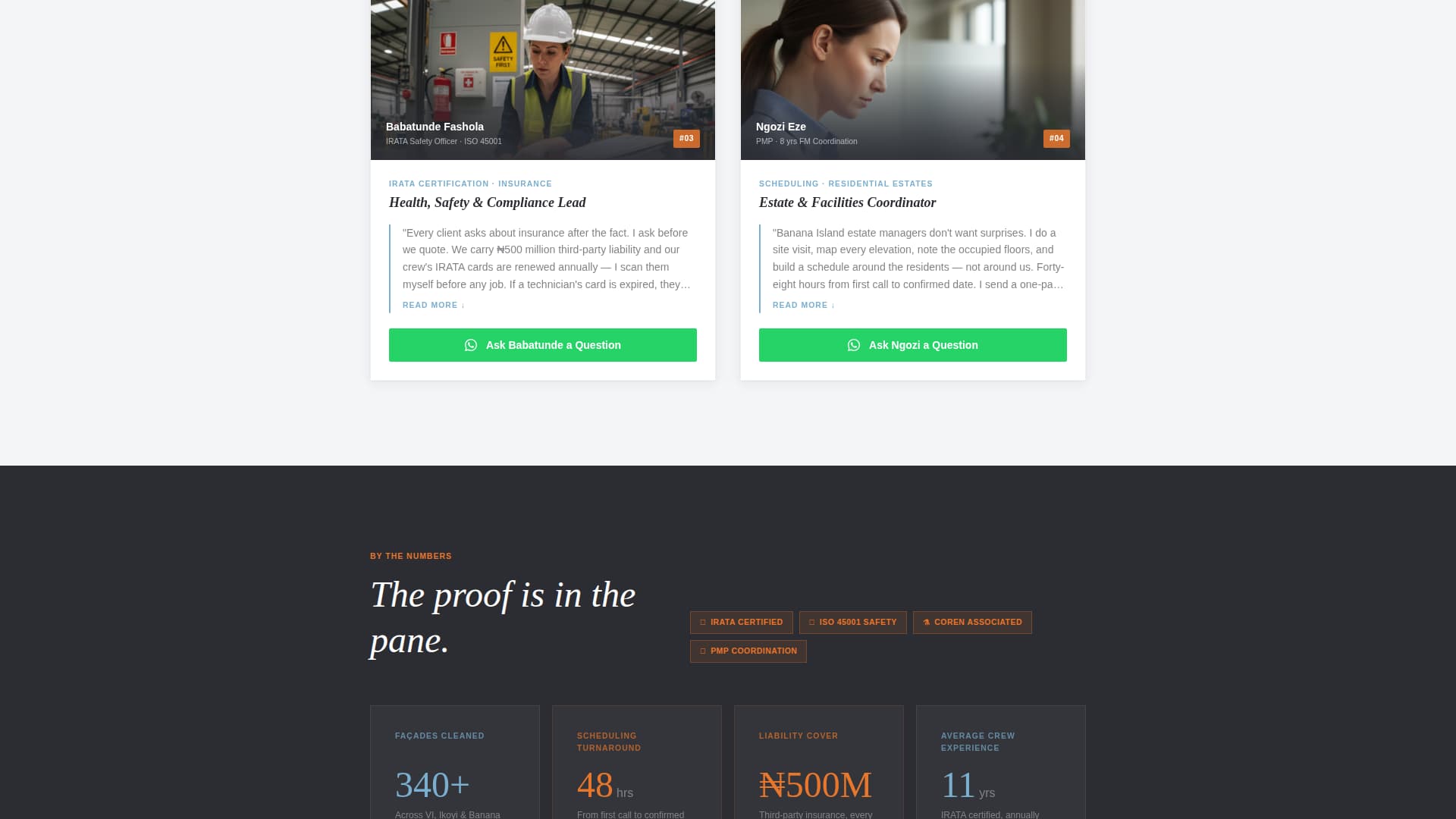 Squeegee - Spotless Facadecleaning Landing Page Template