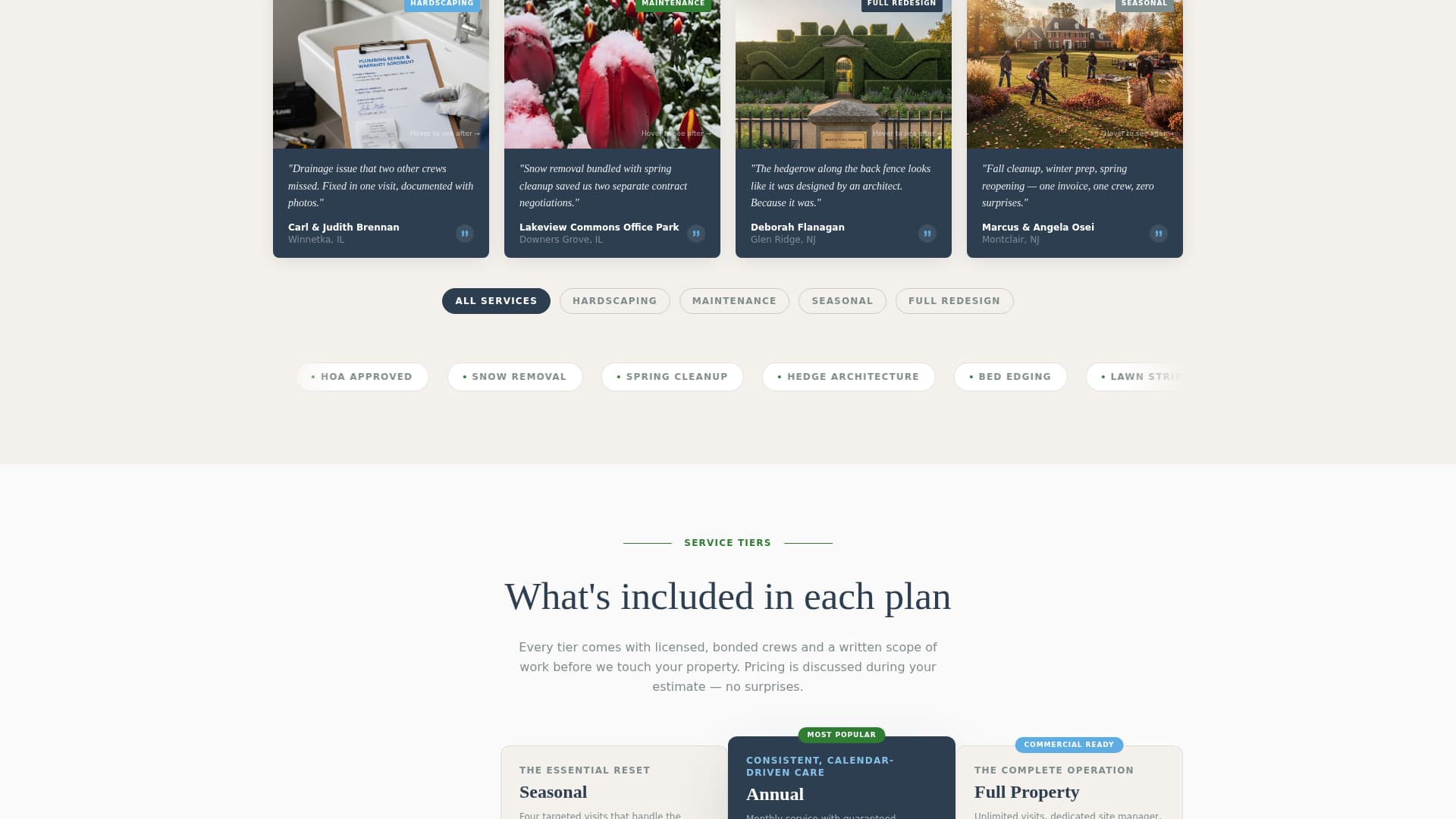 Groundskeep - Authoritative Landscaper Landing Page Template