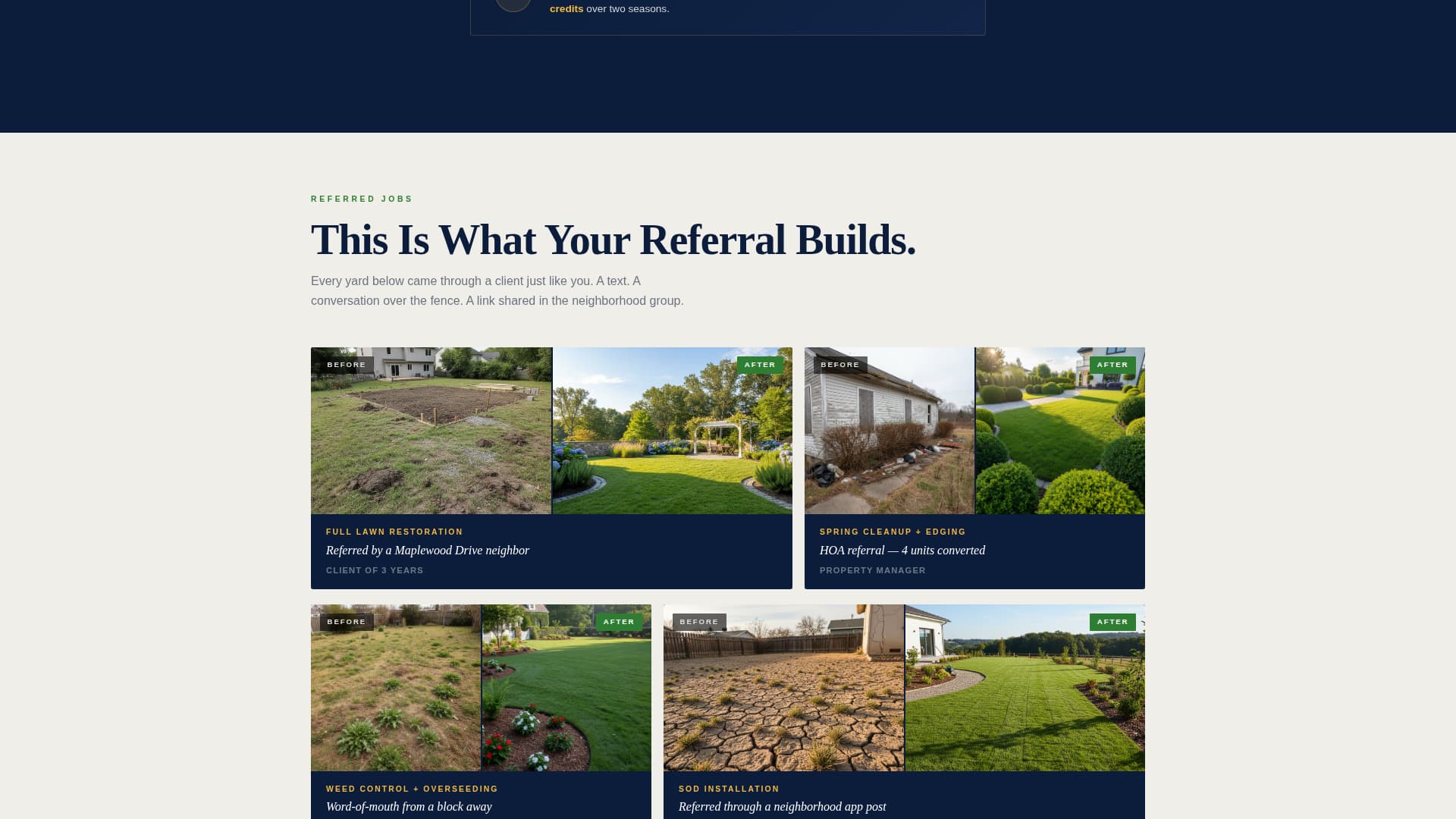 Refer - Rewarding Landscaper Landing Page Template