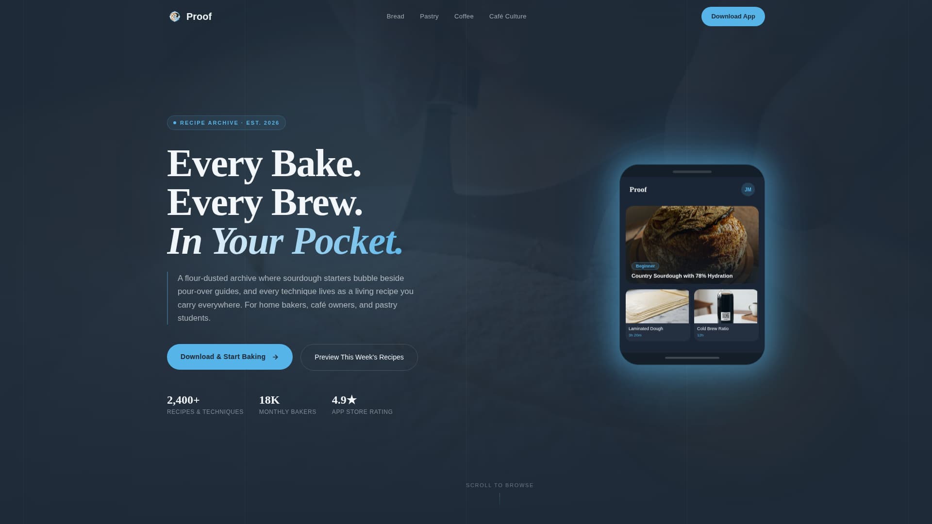 Proof - Modular Bakery Landing Page Template