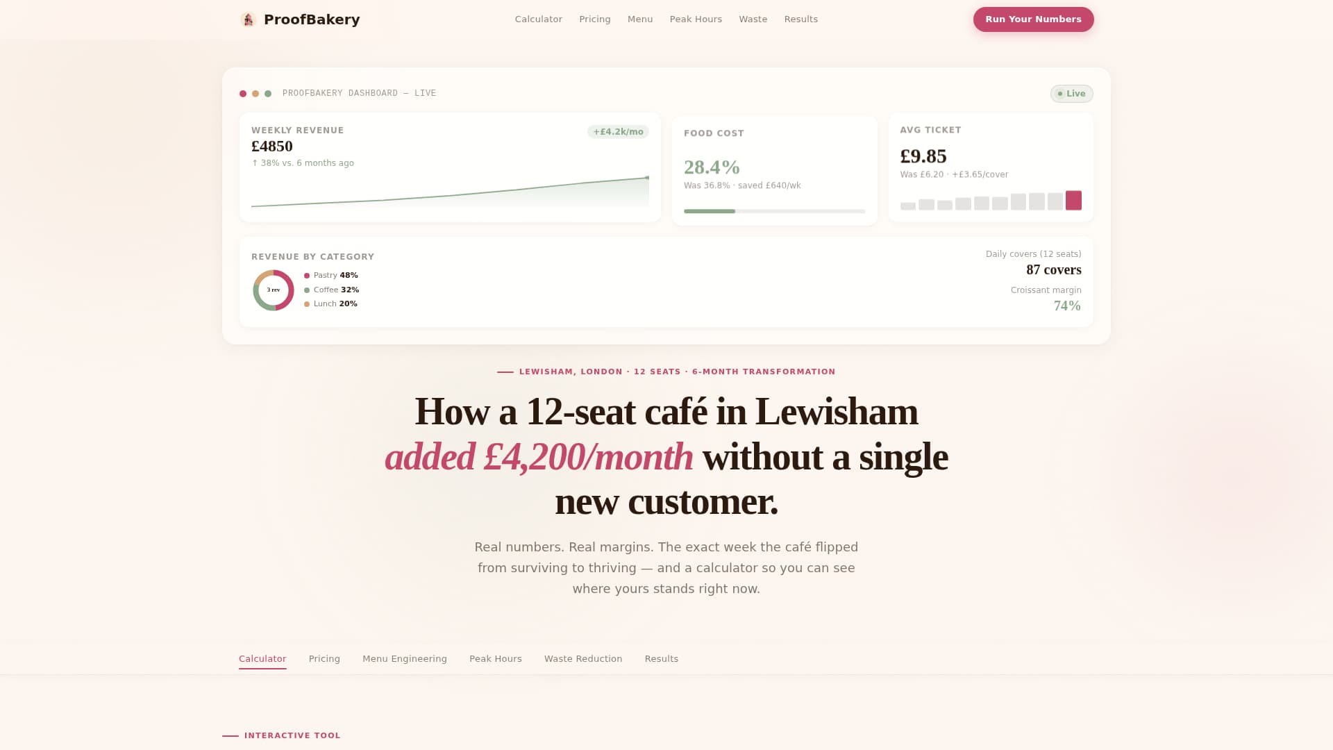 Proof - Transparent Bakery Landing Page Template
