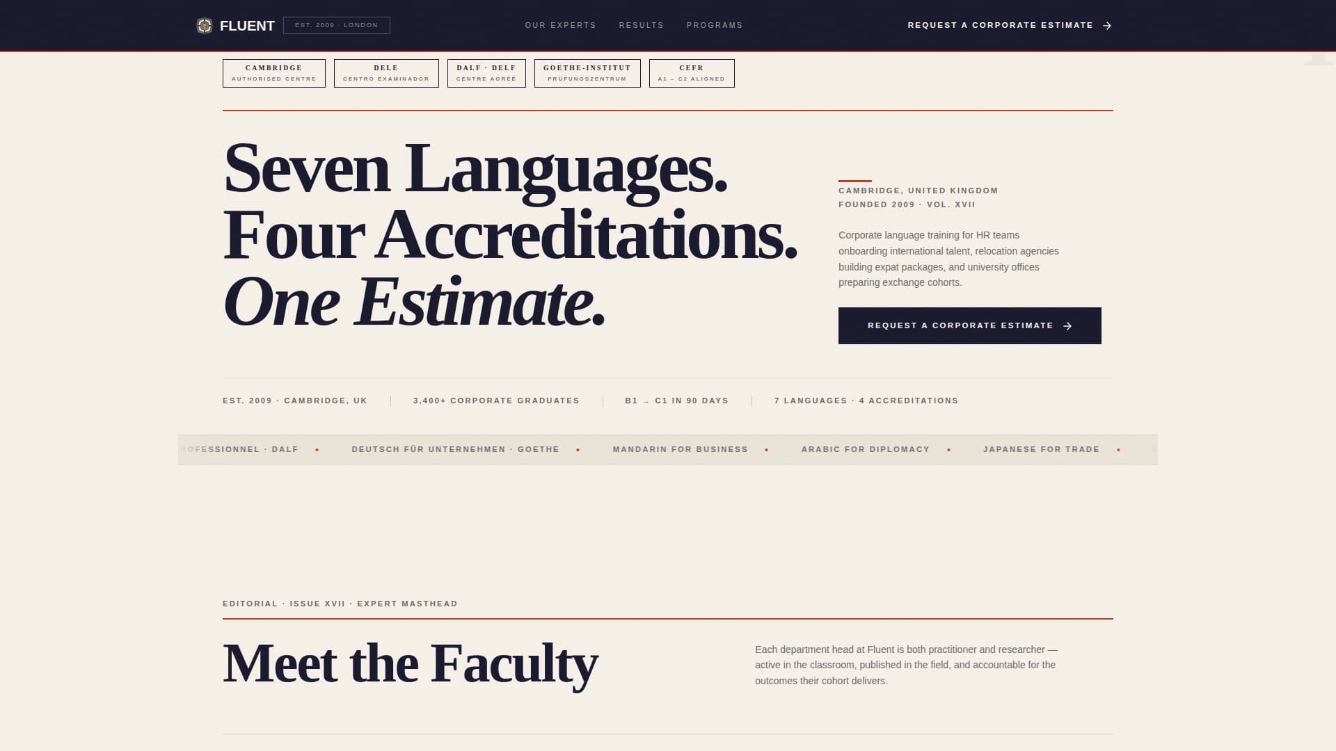 Language School Marketing Directory Website Template