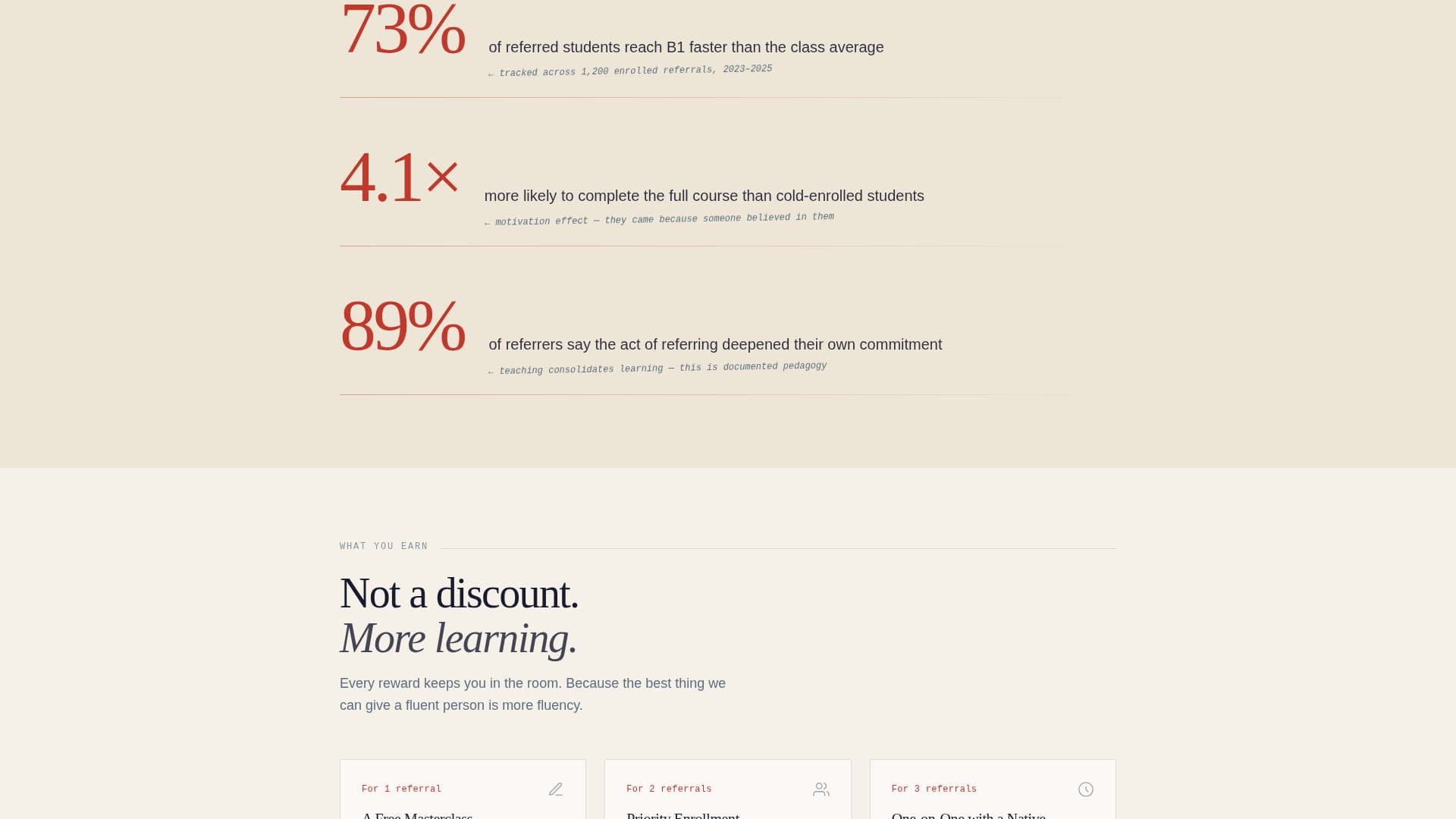 Refer - Fluent Language Landing Page Template