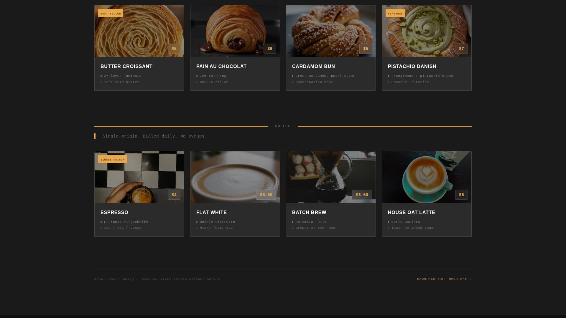 Dough - Bold Bakery Landing Page Template