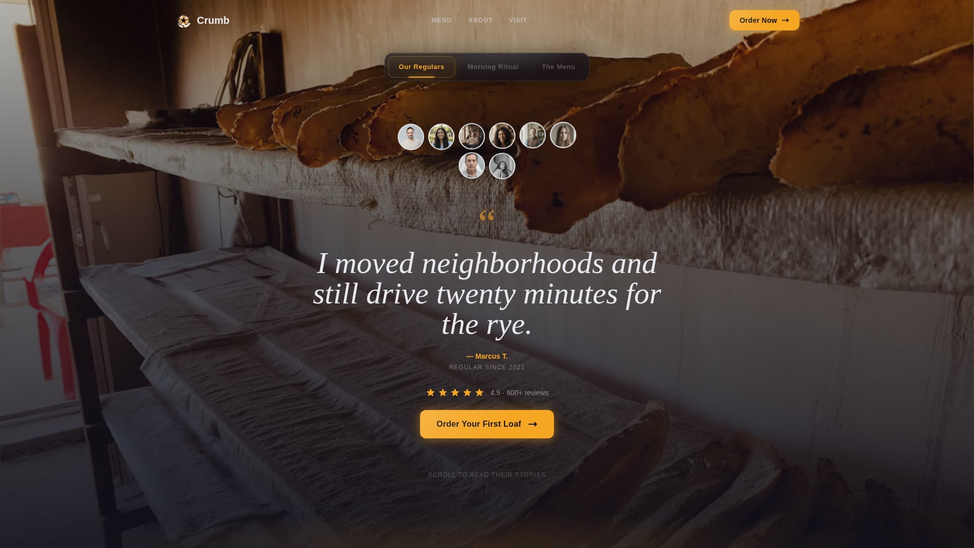 Crumb - Artisan Bakery Landing Page Template