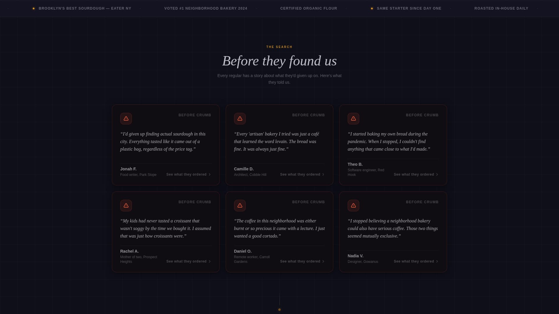 Crumb - Artisan Bakery Landing Page Template