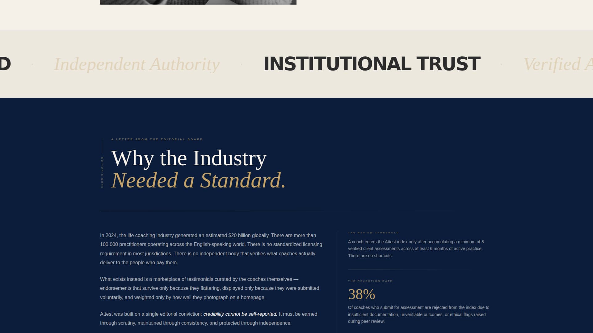 Attest - Authoritative Coaching Landing Page Template