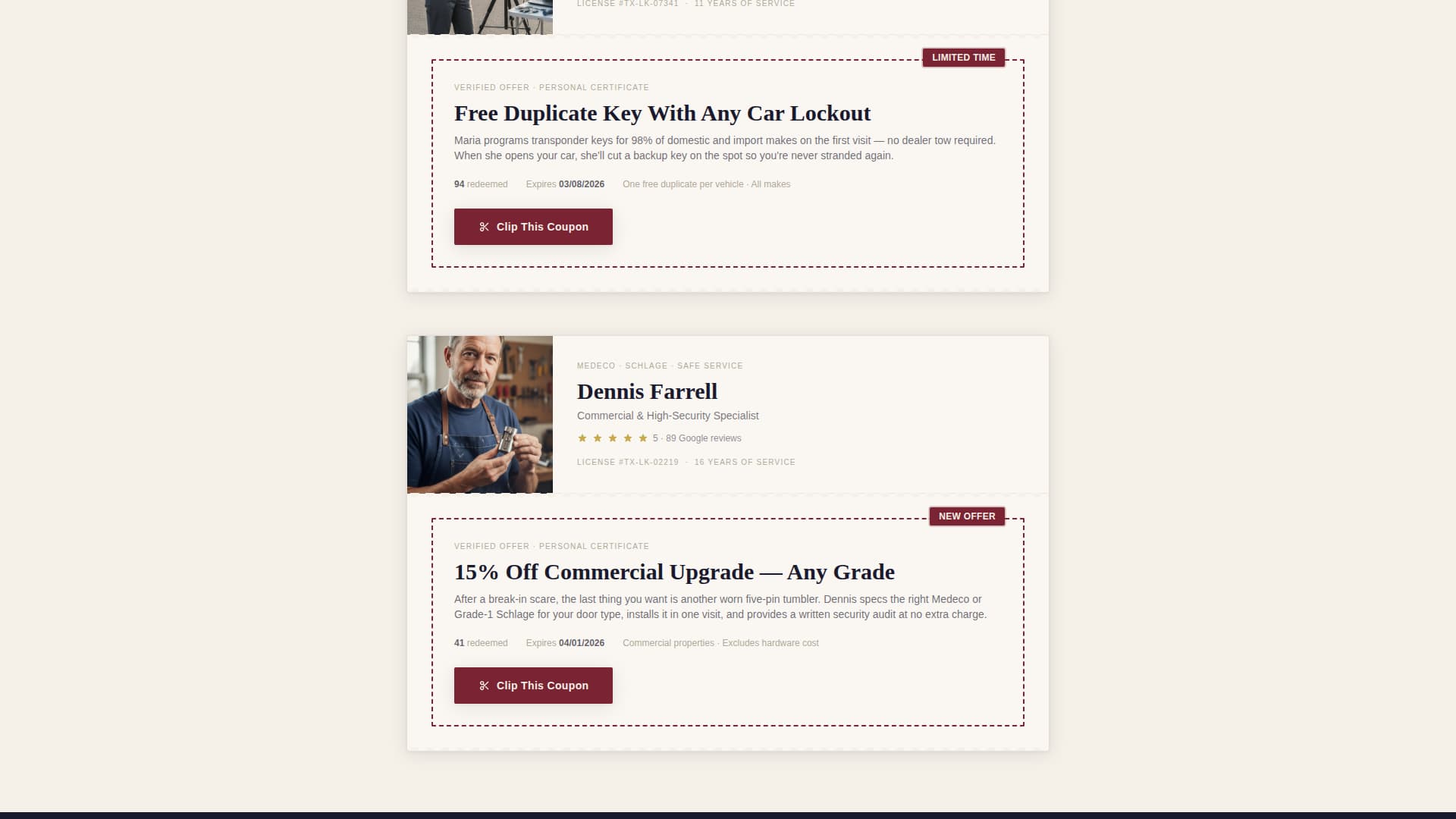 Secure — Certified Locksmith Landing Page Template