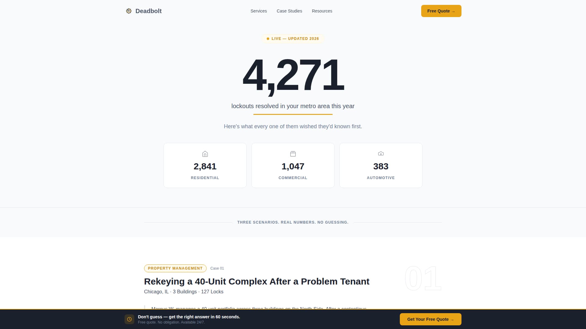 Locksmith Portfolio Website Template