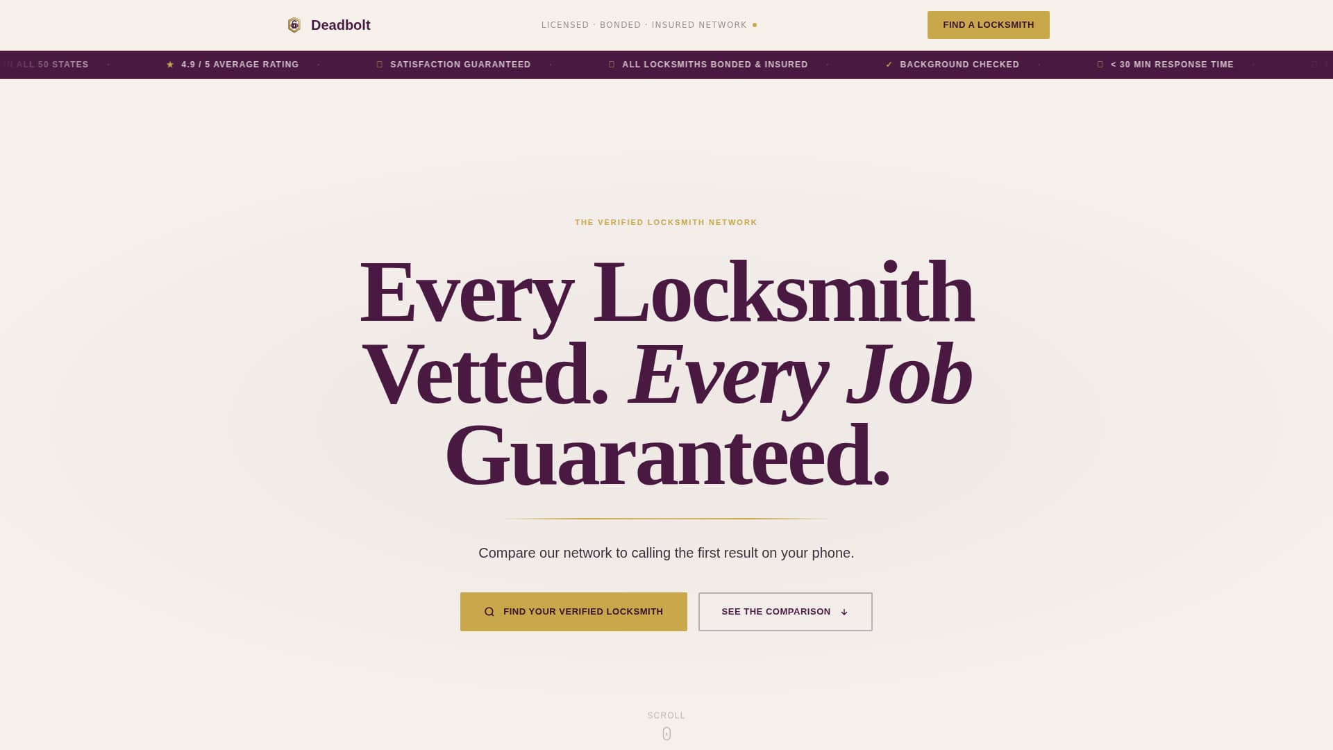 Locksmith Marketing Specialist Professional Website Template