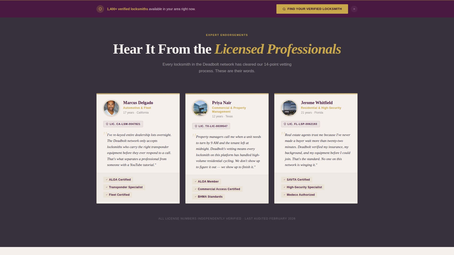 Locksmith Marketing Specialist Professional Website Template