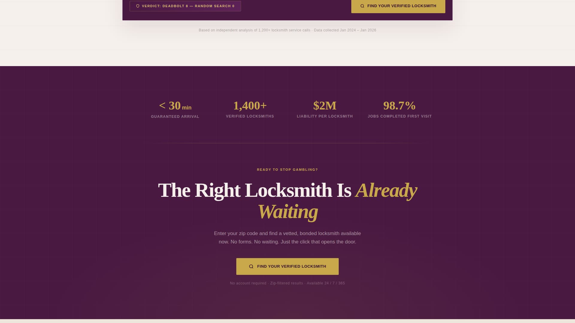 Locksmith Marketing Specialist Professional Website Template