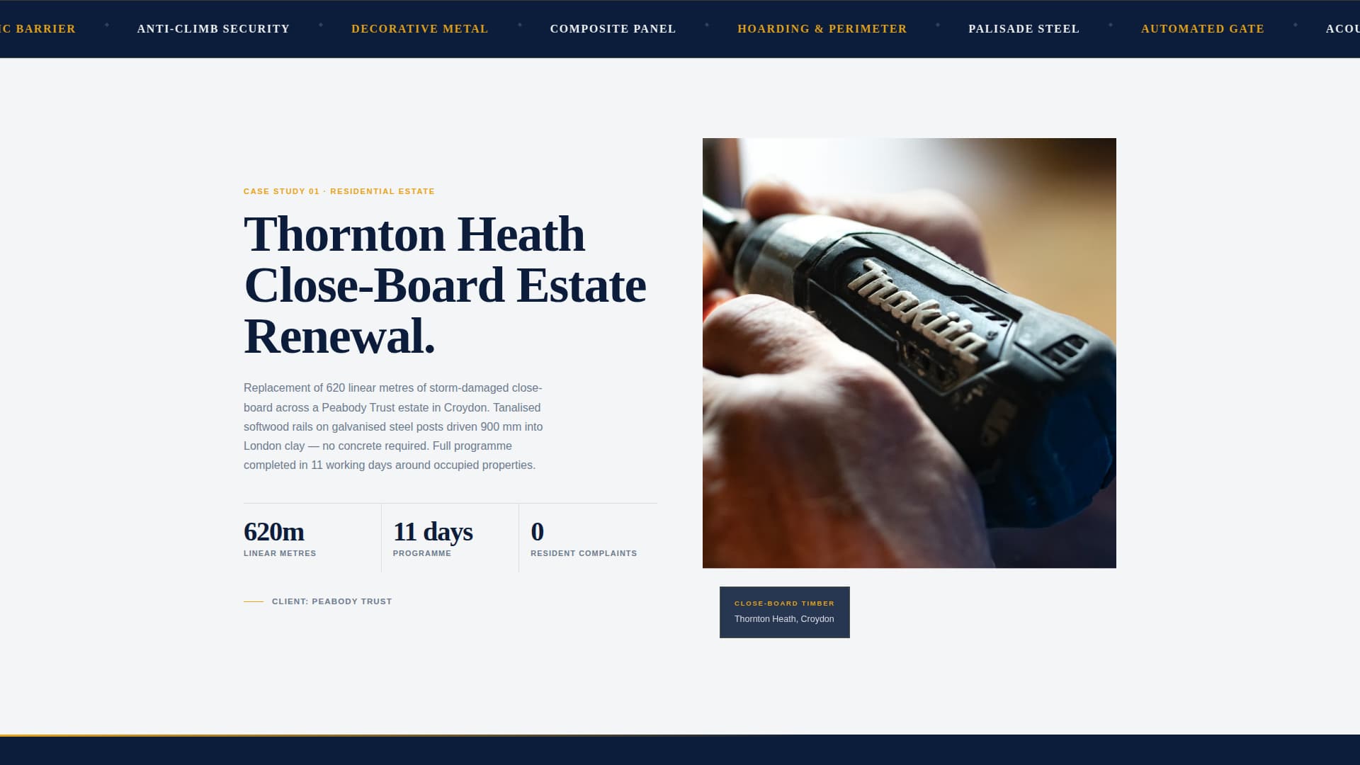 Boundary - Precision Fencing Landing Page Template