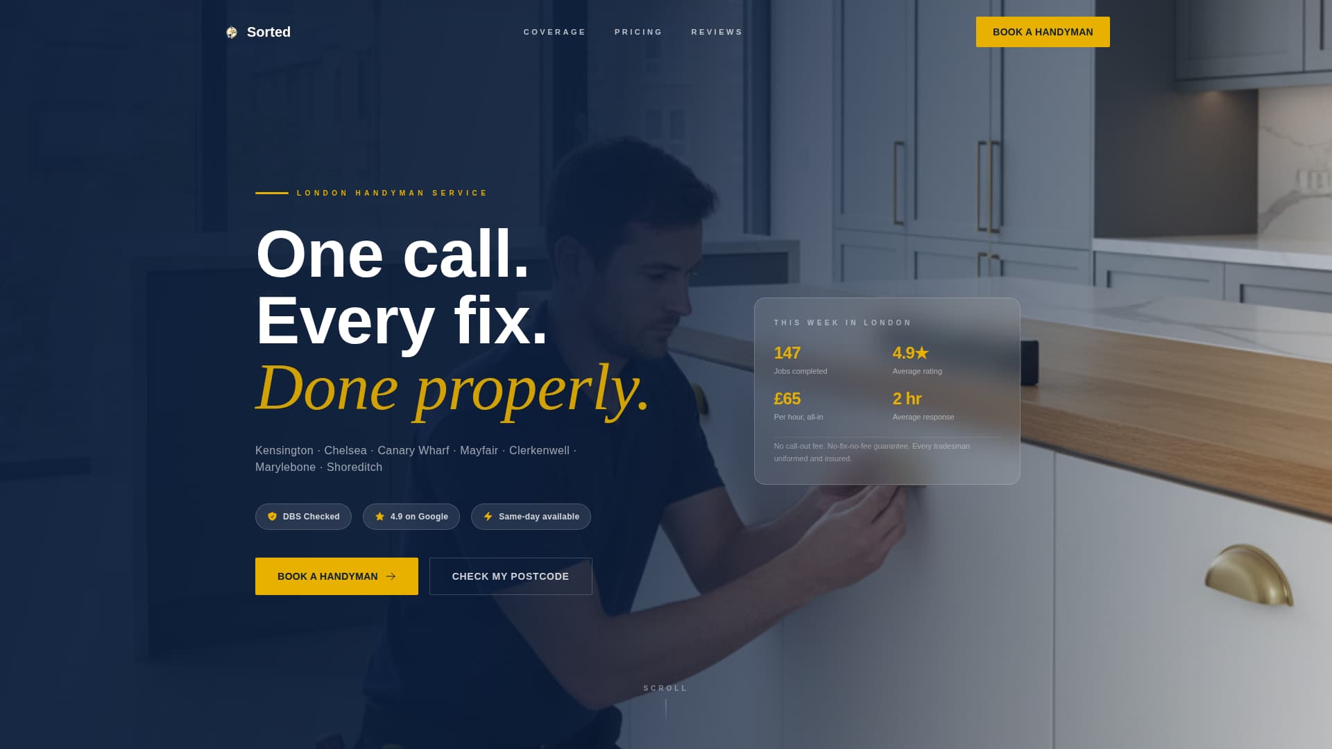 Sorted - Precision Handyman Landing Page Template