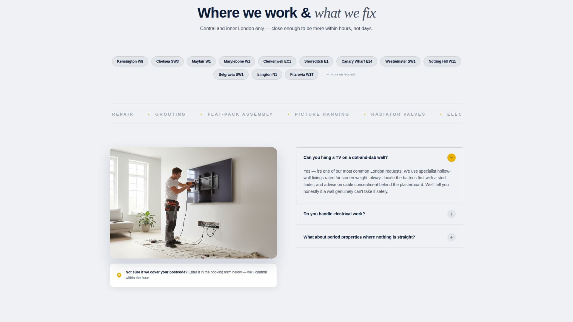 Sorted - Precision Handyman Landing Page Template
